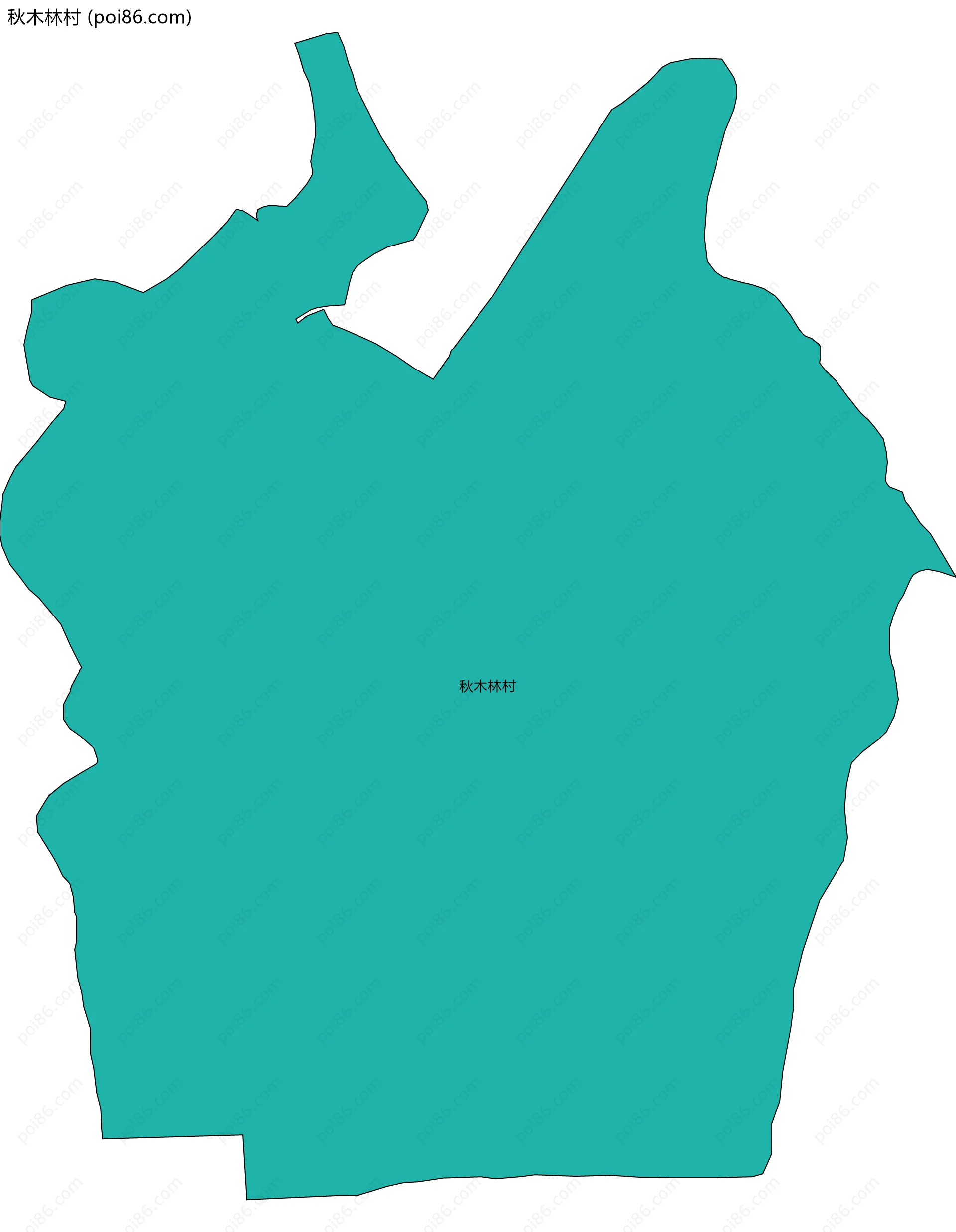 秋木林村边界地图