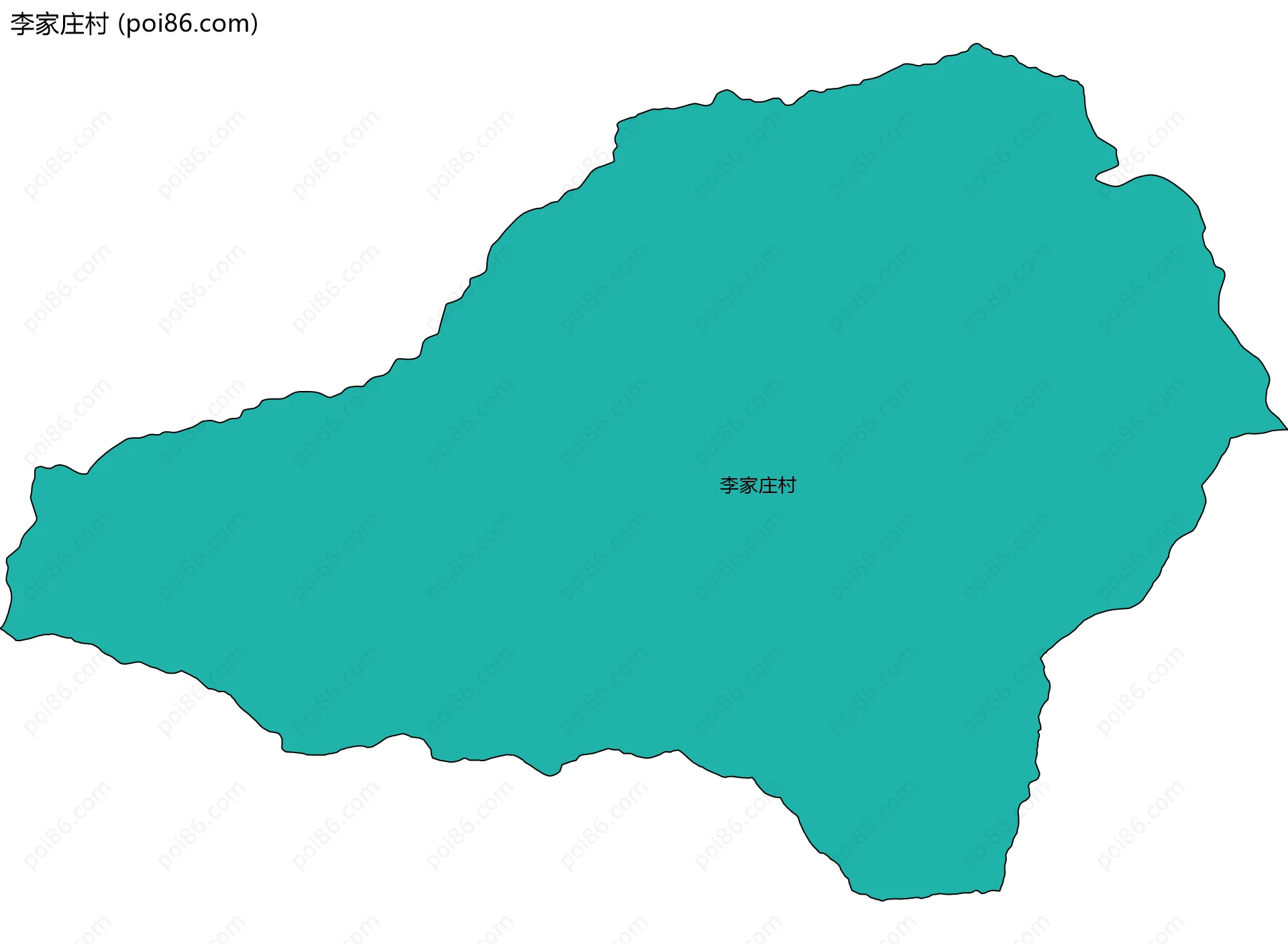 李家庄村边界地图