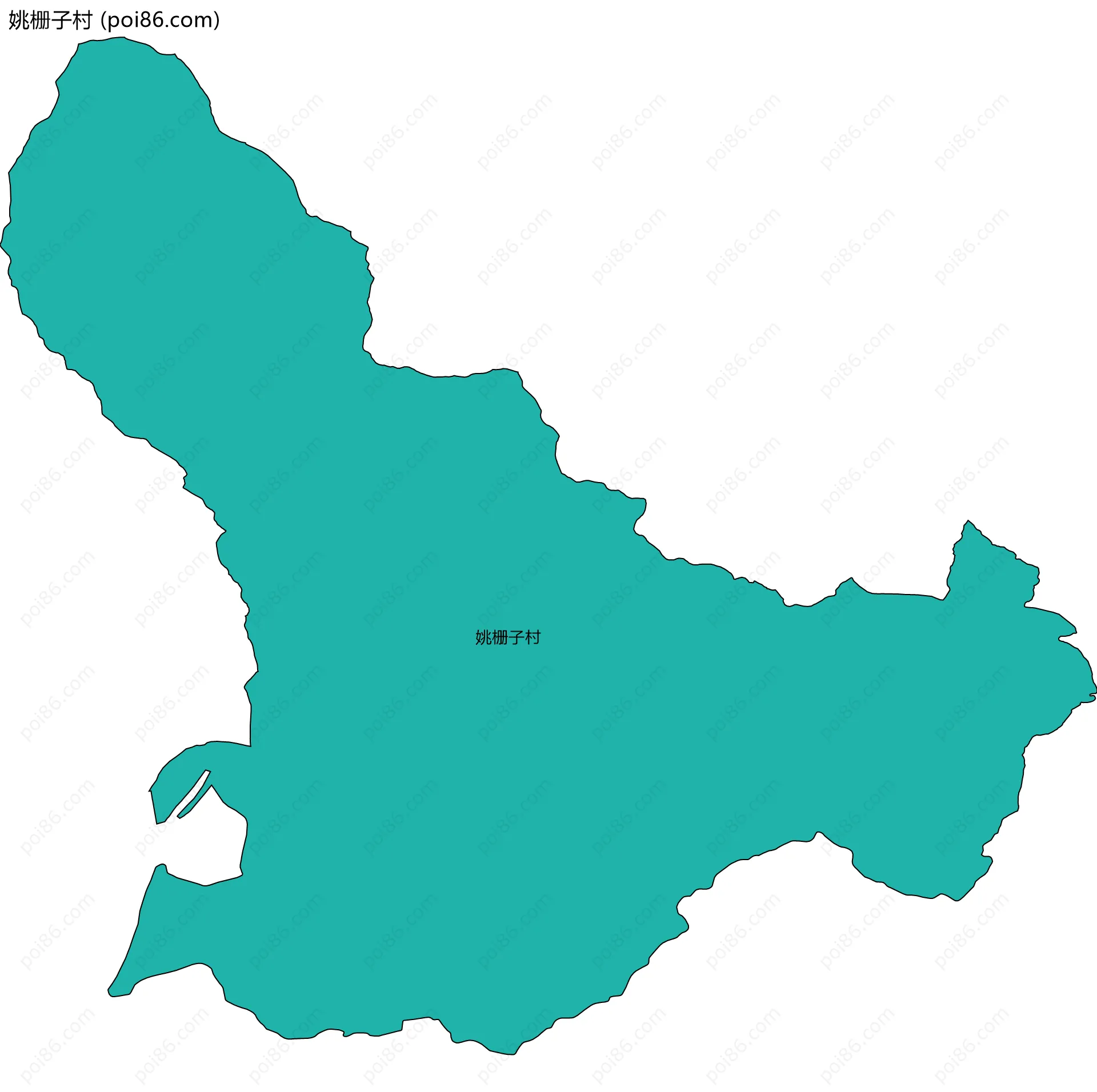 姚栅子村边界地图