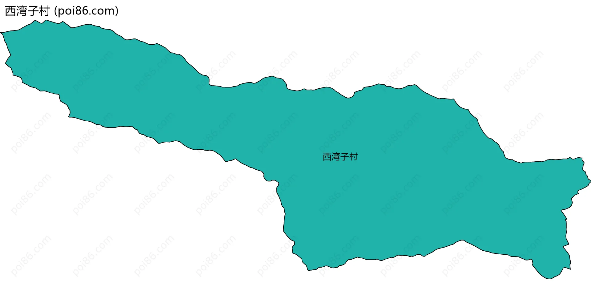 西湾子村边界地图