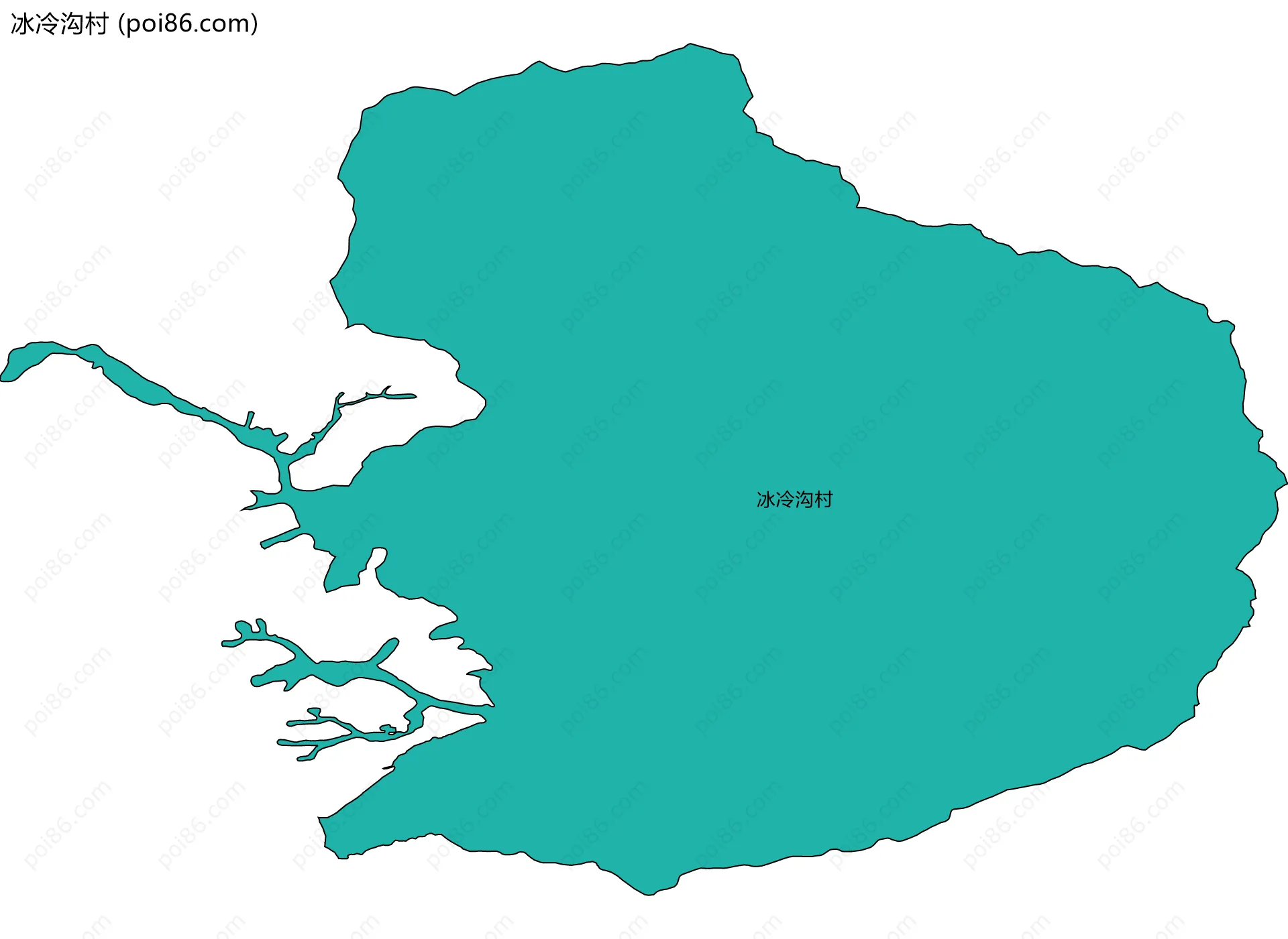 冰冷沟村边界地图