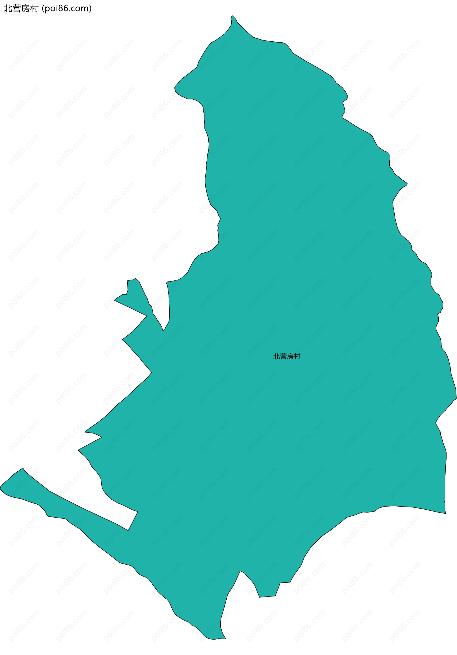 北营房村边界地图