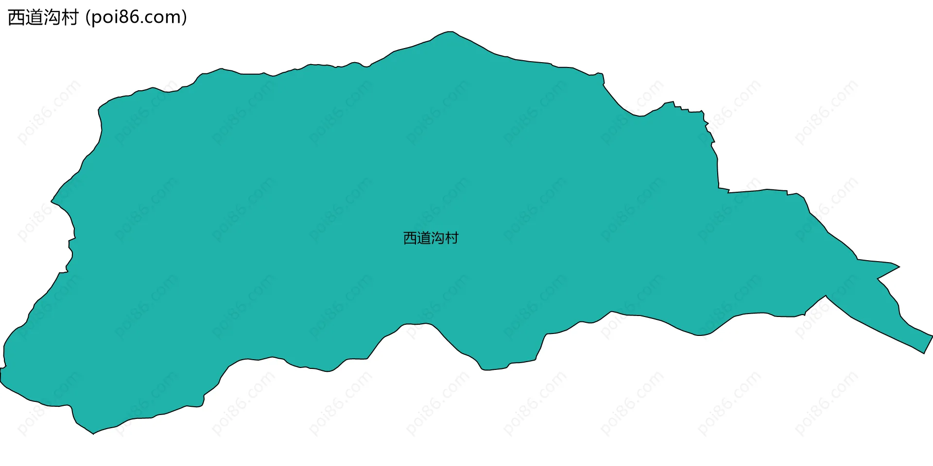 西道沟村边界地图