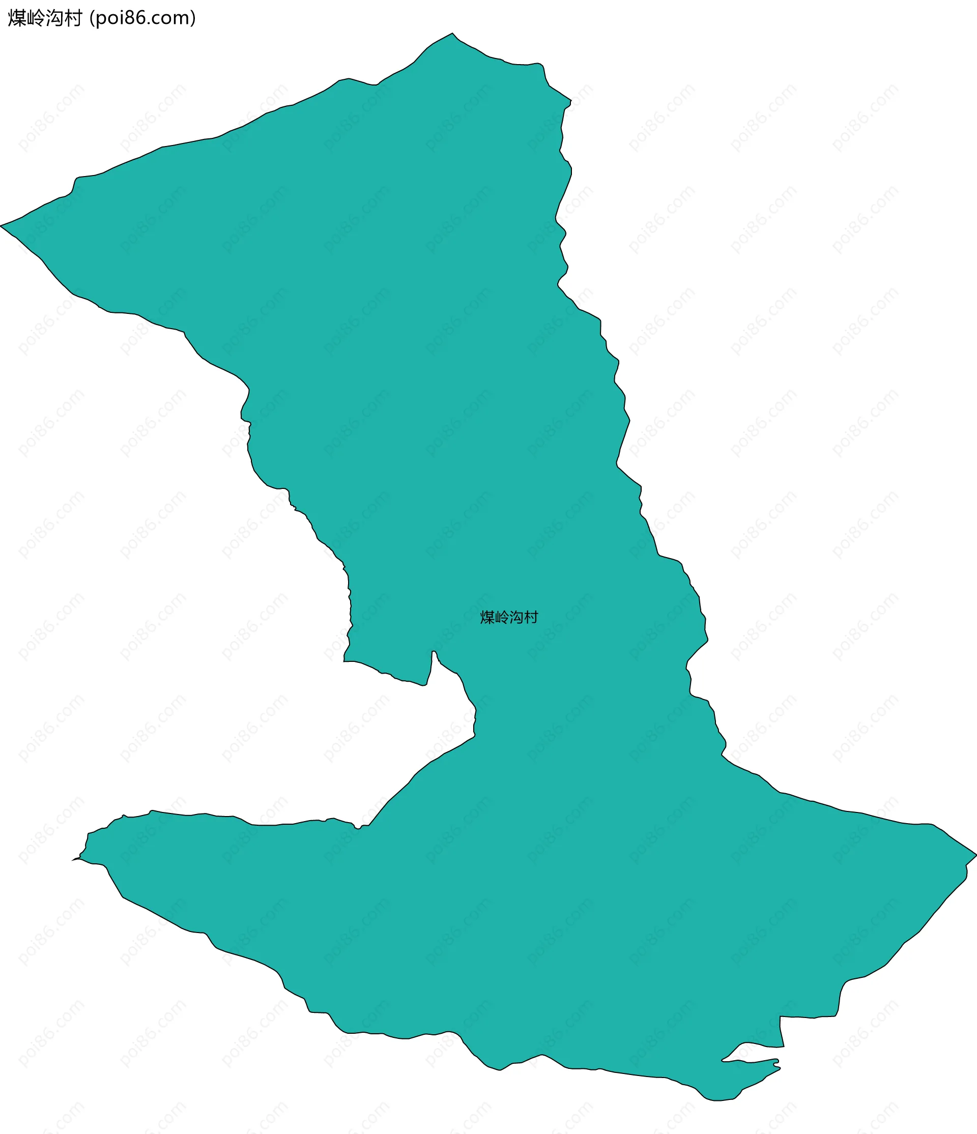 煤岭沟村边界地图