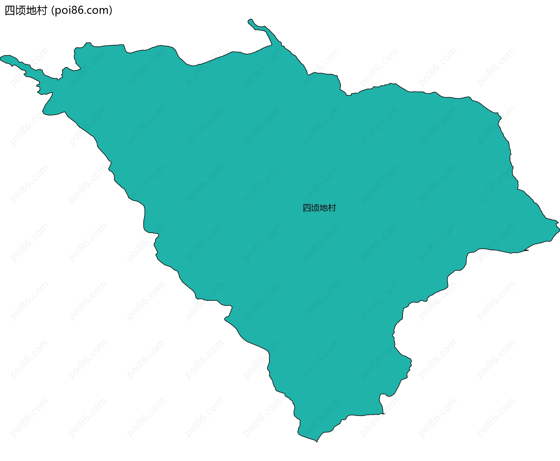 四顷地村边界地图