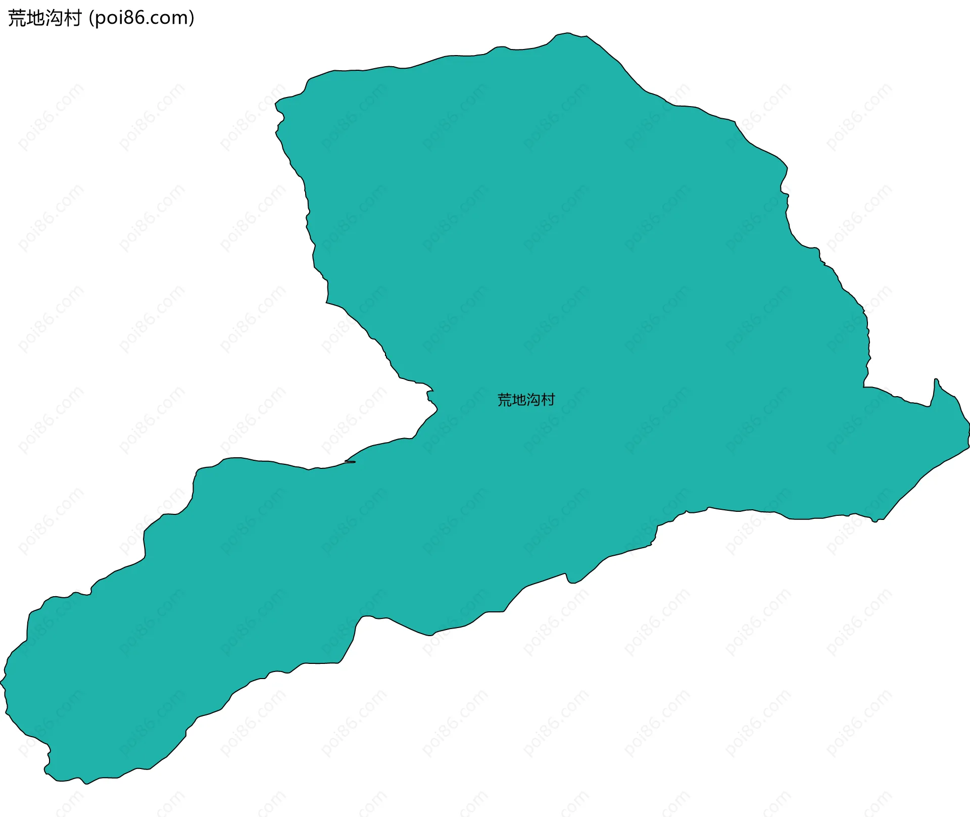 荒地沟村边界地图