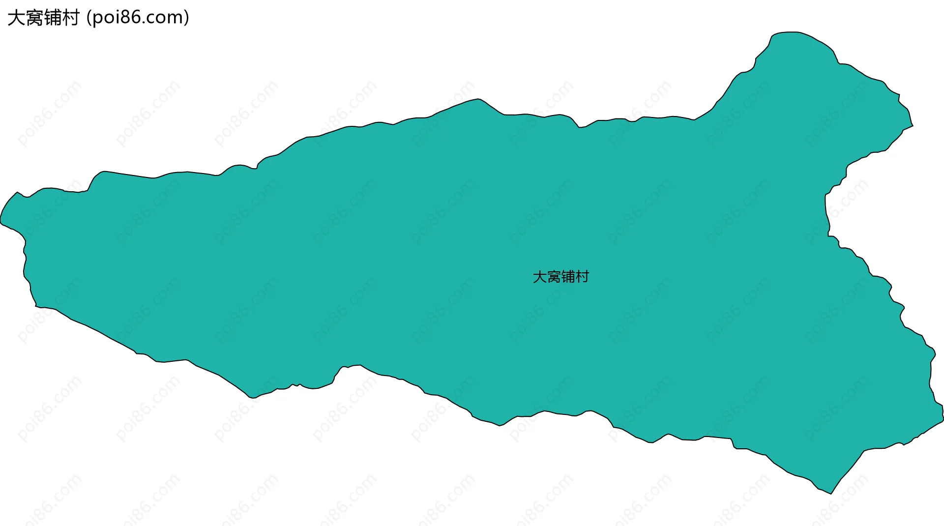 大窝铺村边界地图