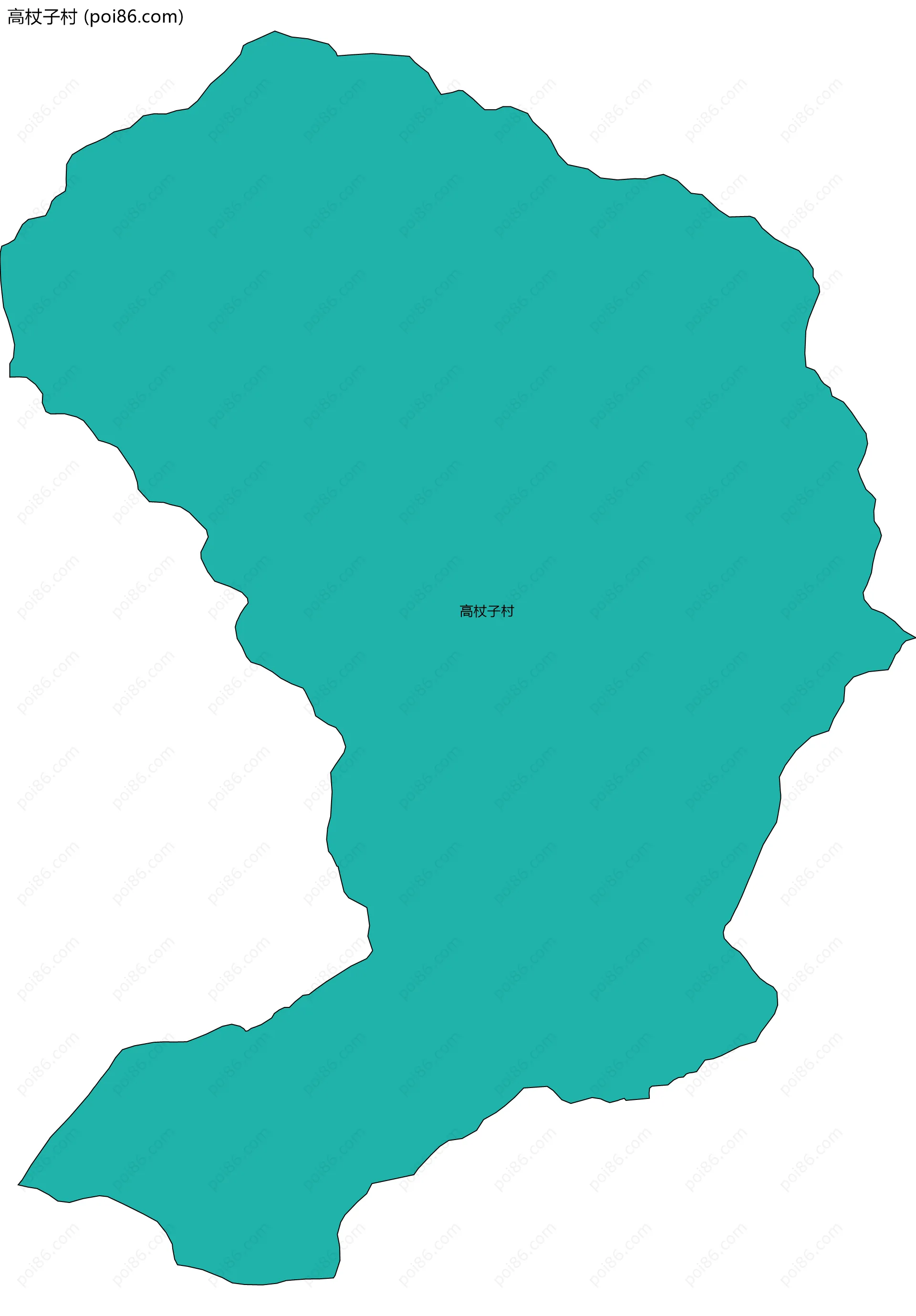 高杖子村边界地图