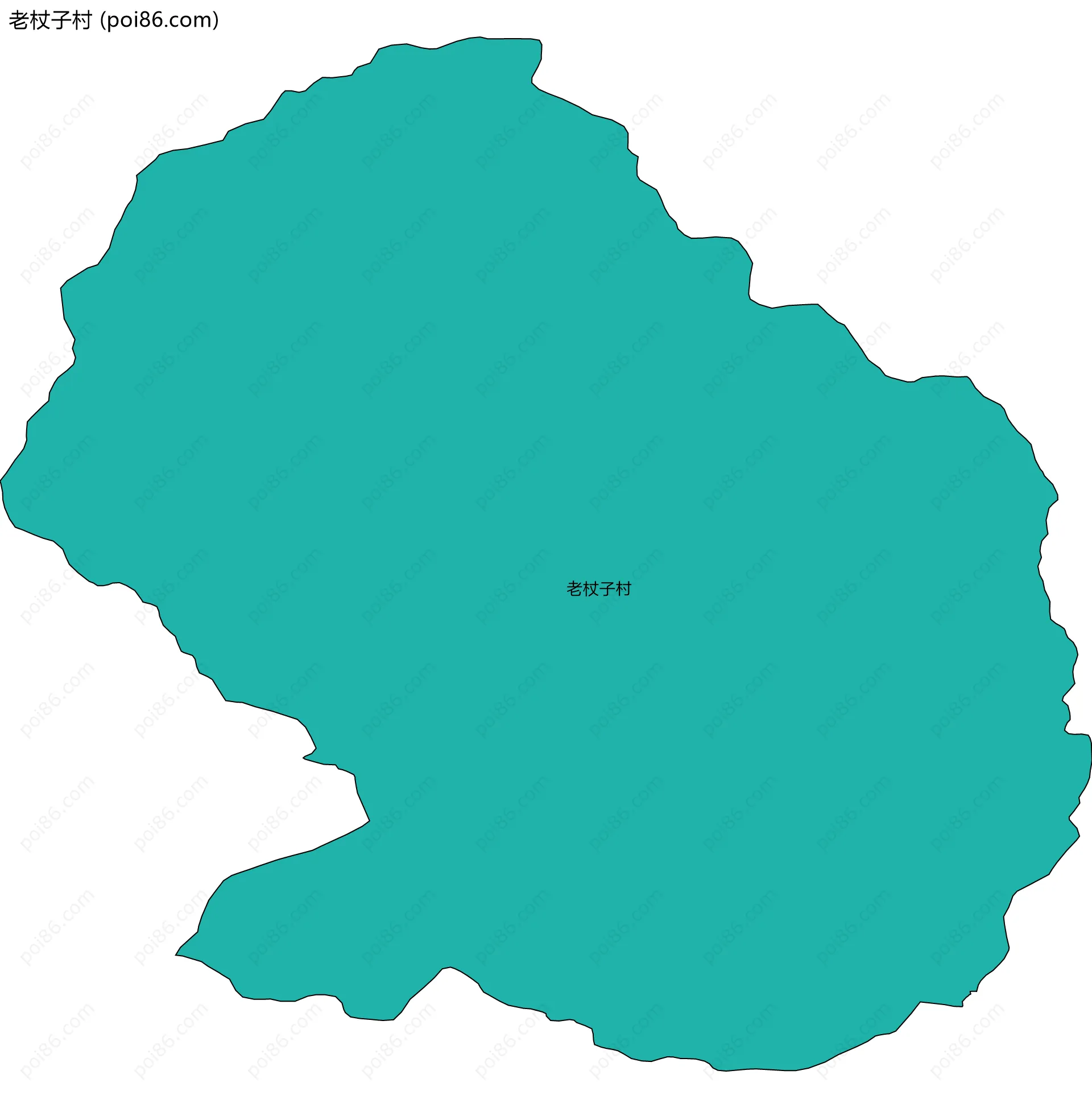 老杖子村边界地图