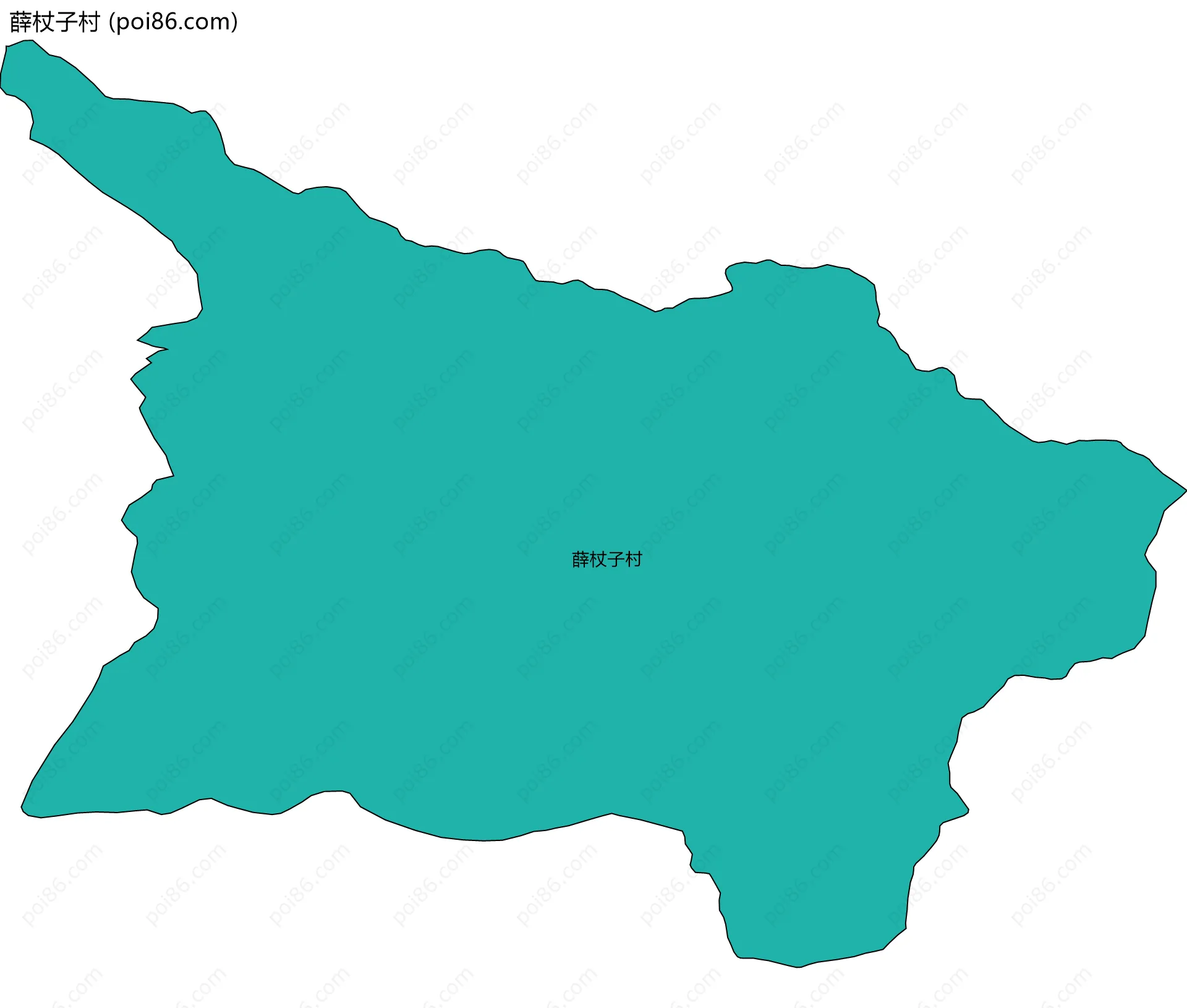 薛杖子村边界地图