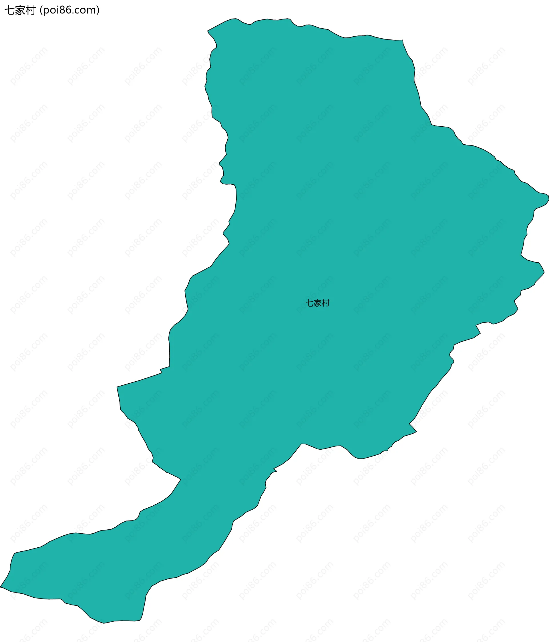 七家村边界地图