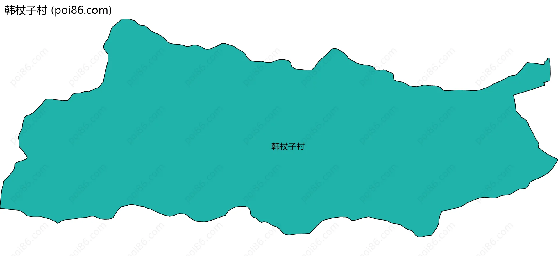 韩杖子村边界地图