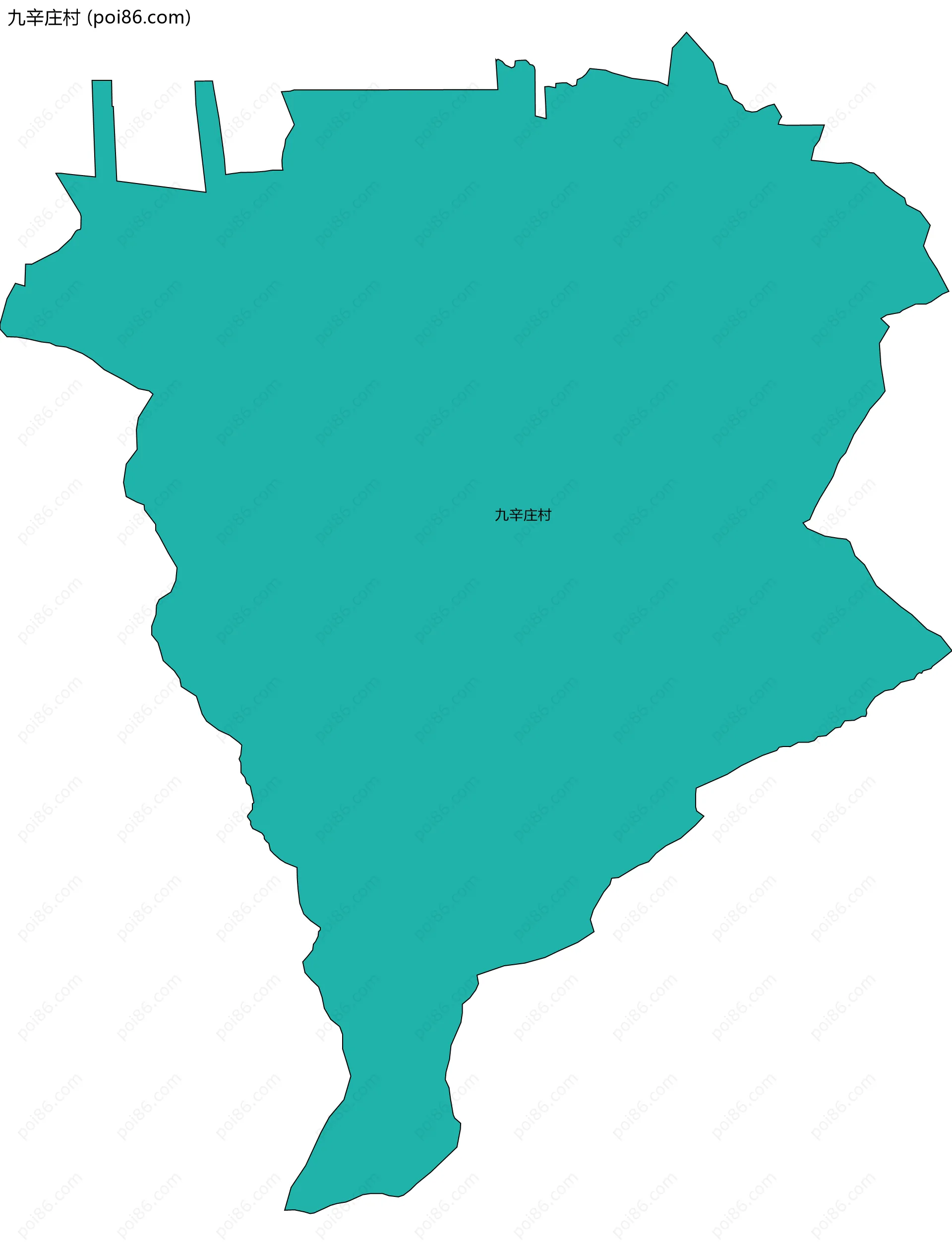 九辛庄村边界地图