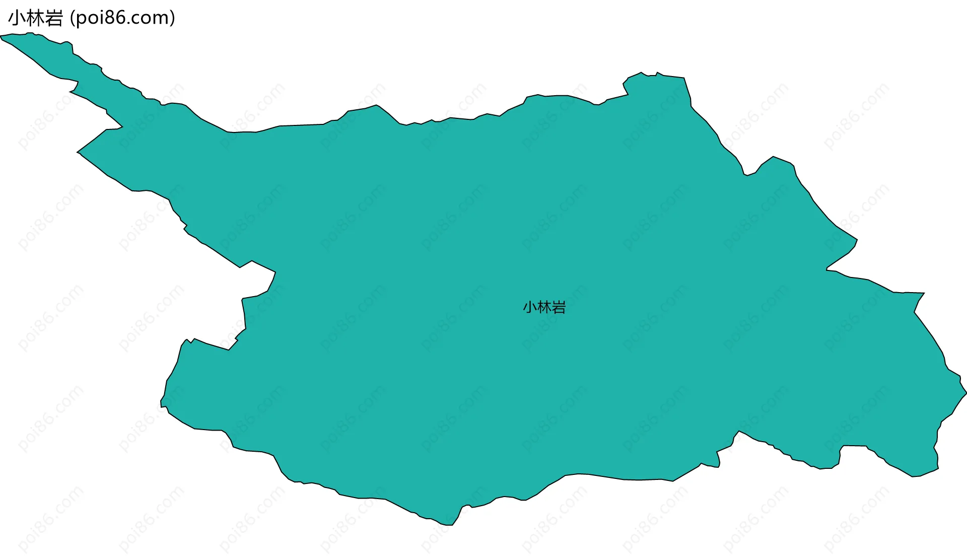小林岩边界地图