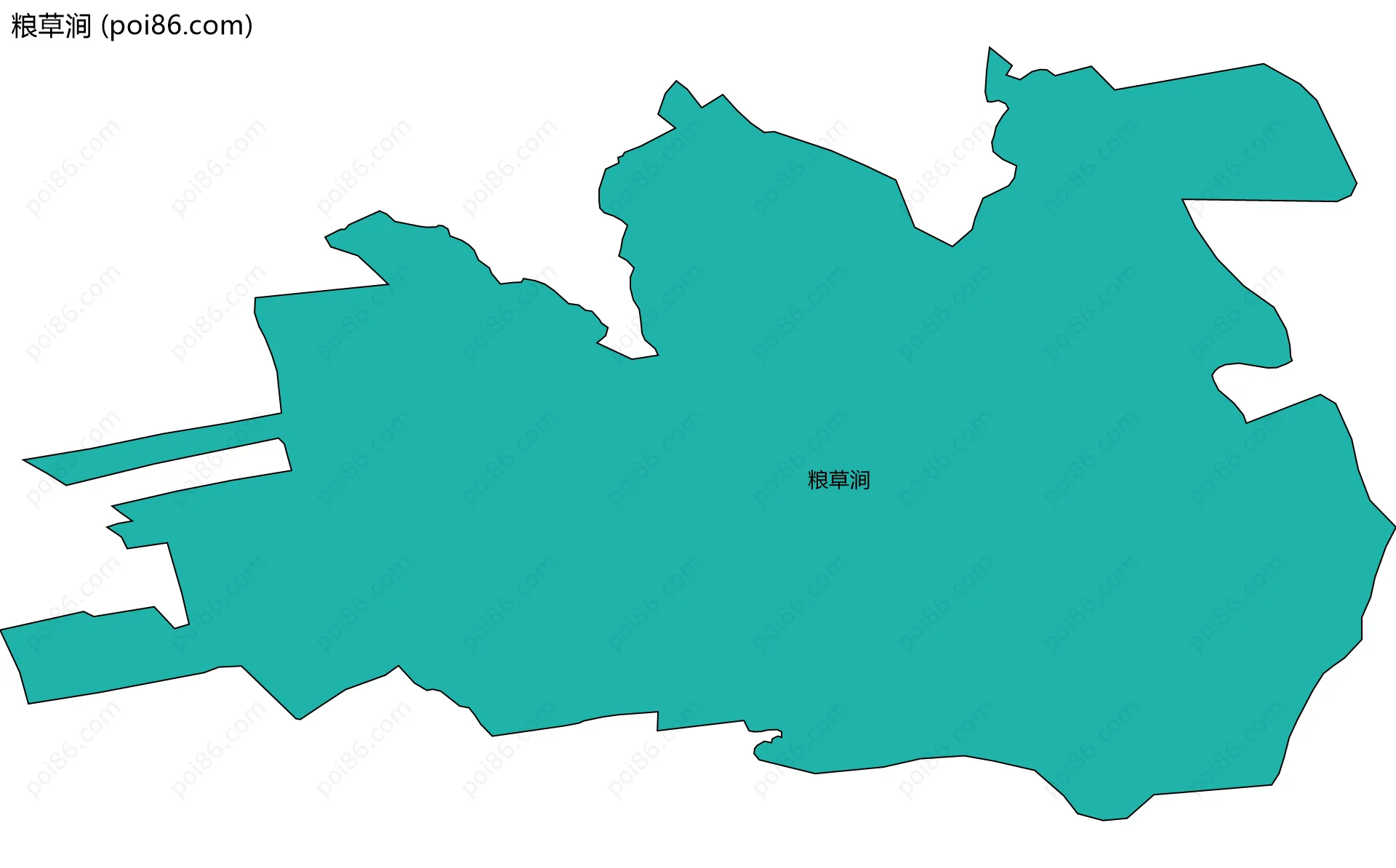 粮草涧边界地图