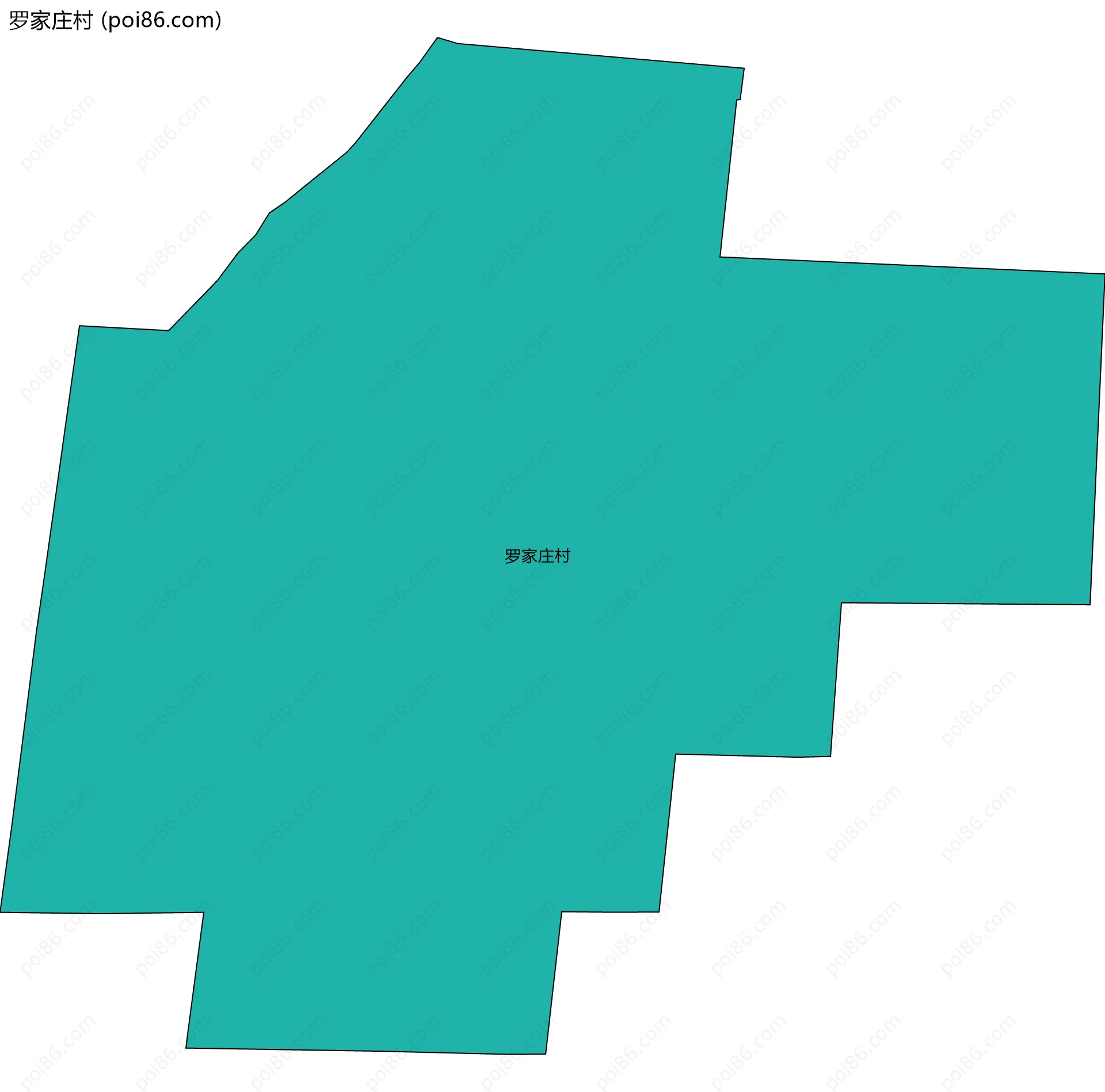 罗家庄村边界地图