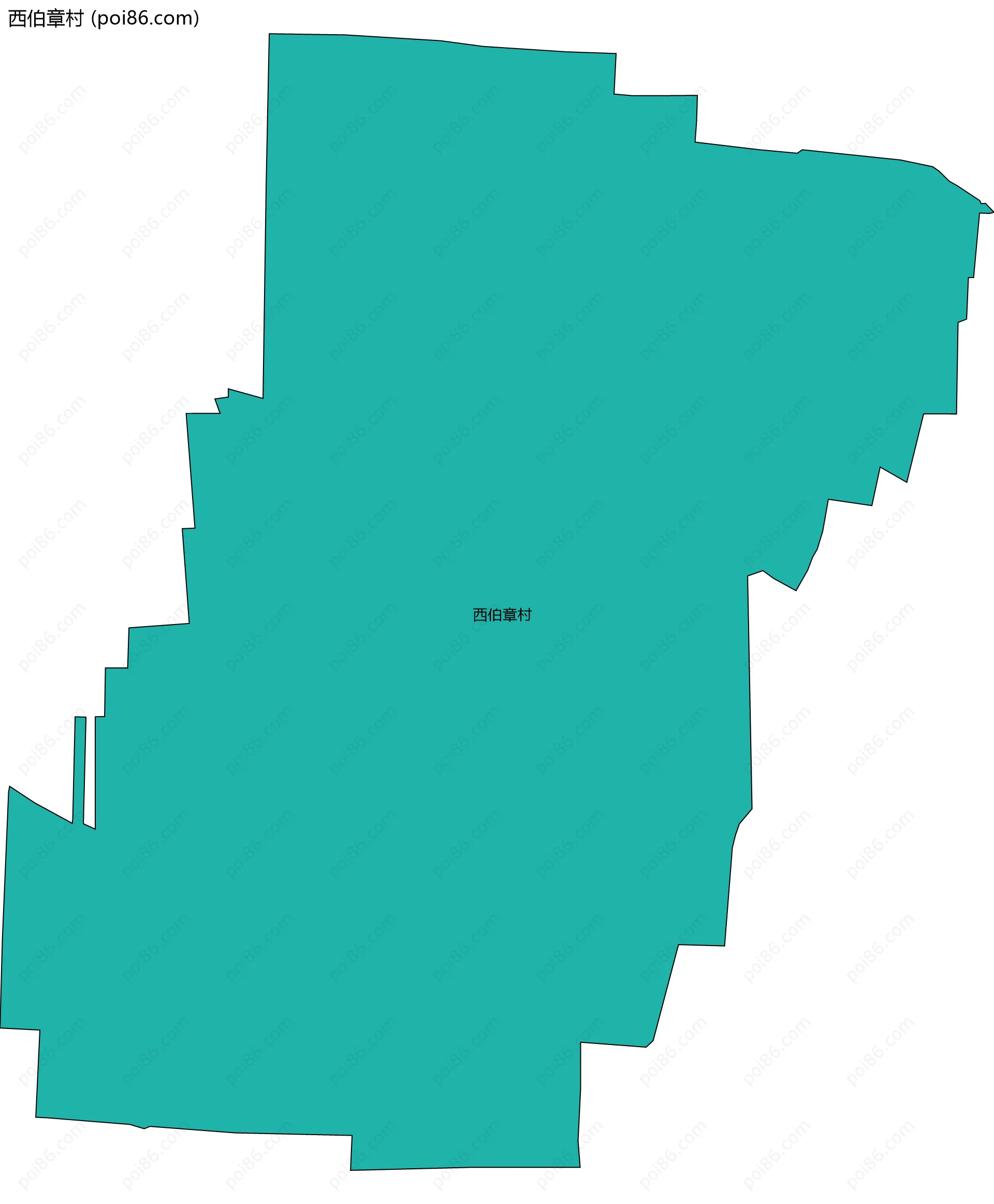 西伯章村边界地图