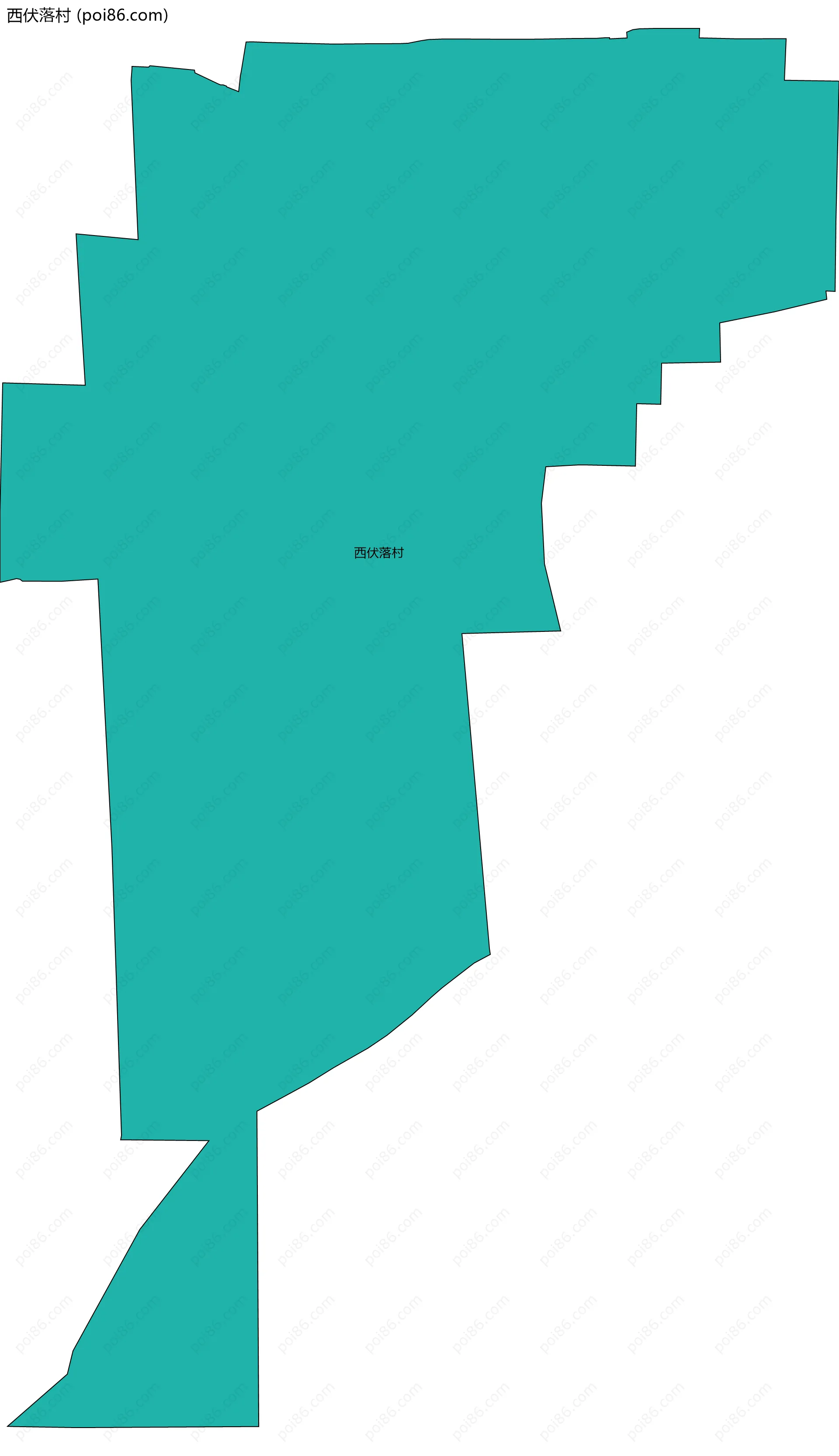 西伏落村边界地图