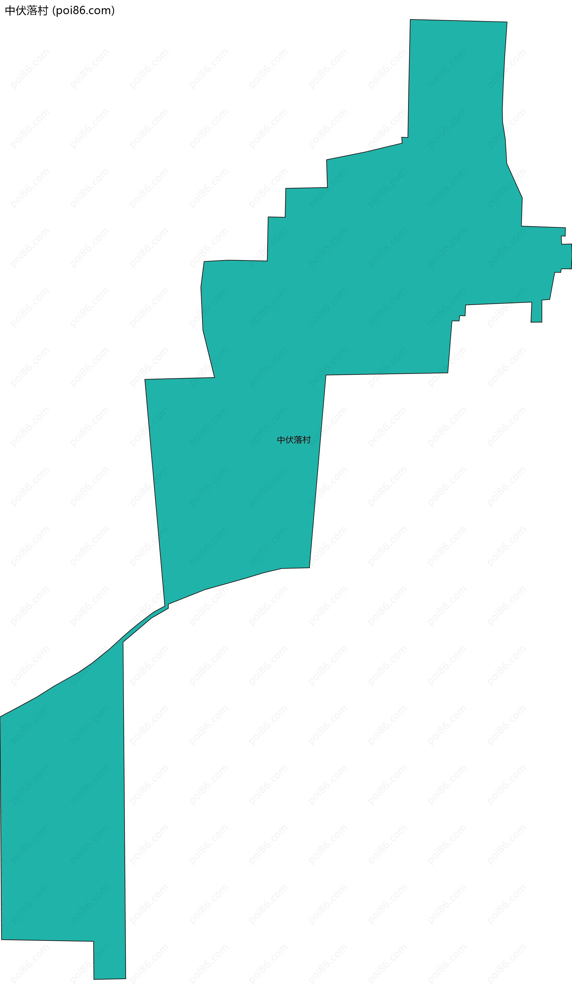 中伏落村边界地图