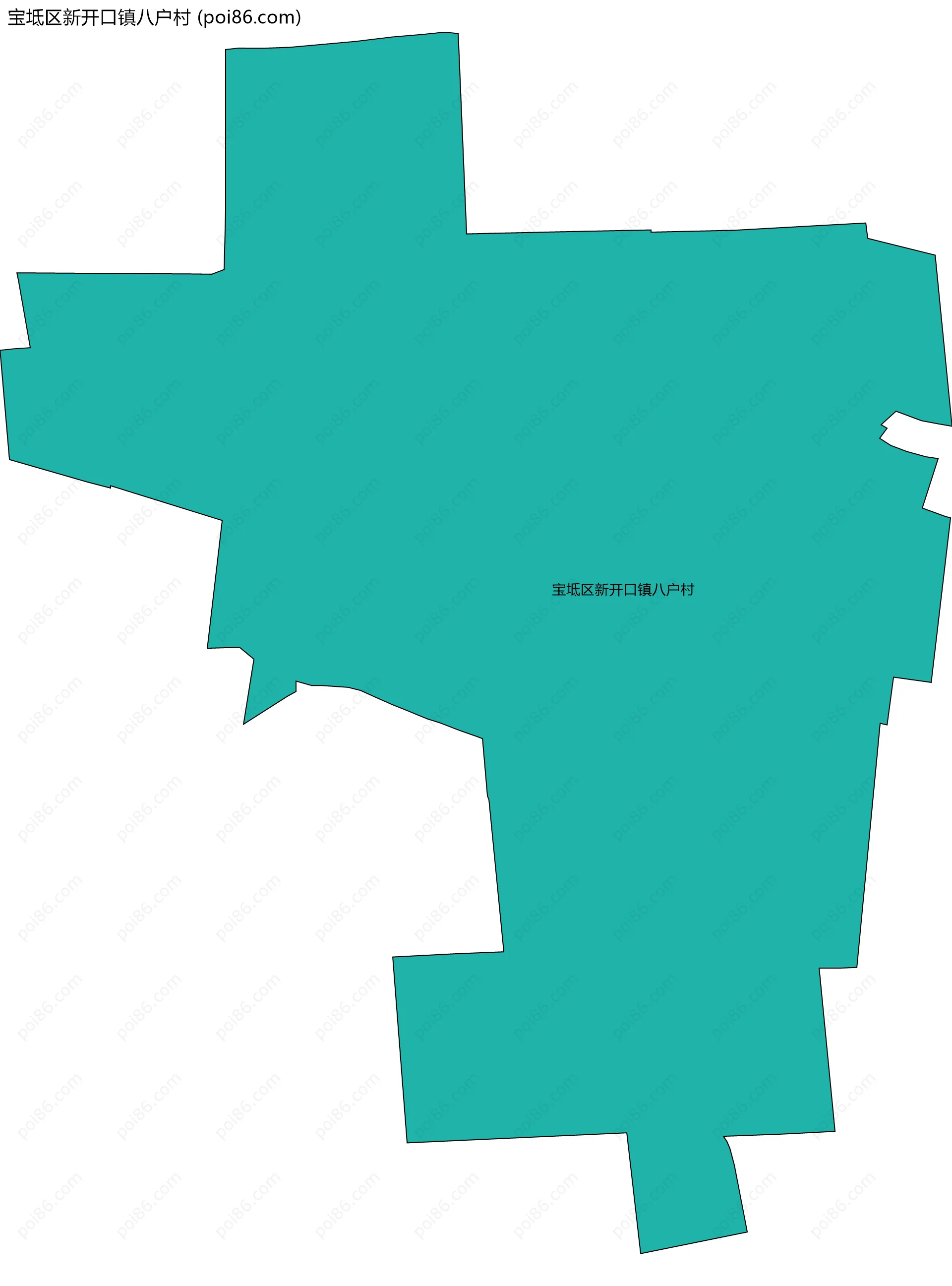 宝坻区新开口镇八户村边界地图