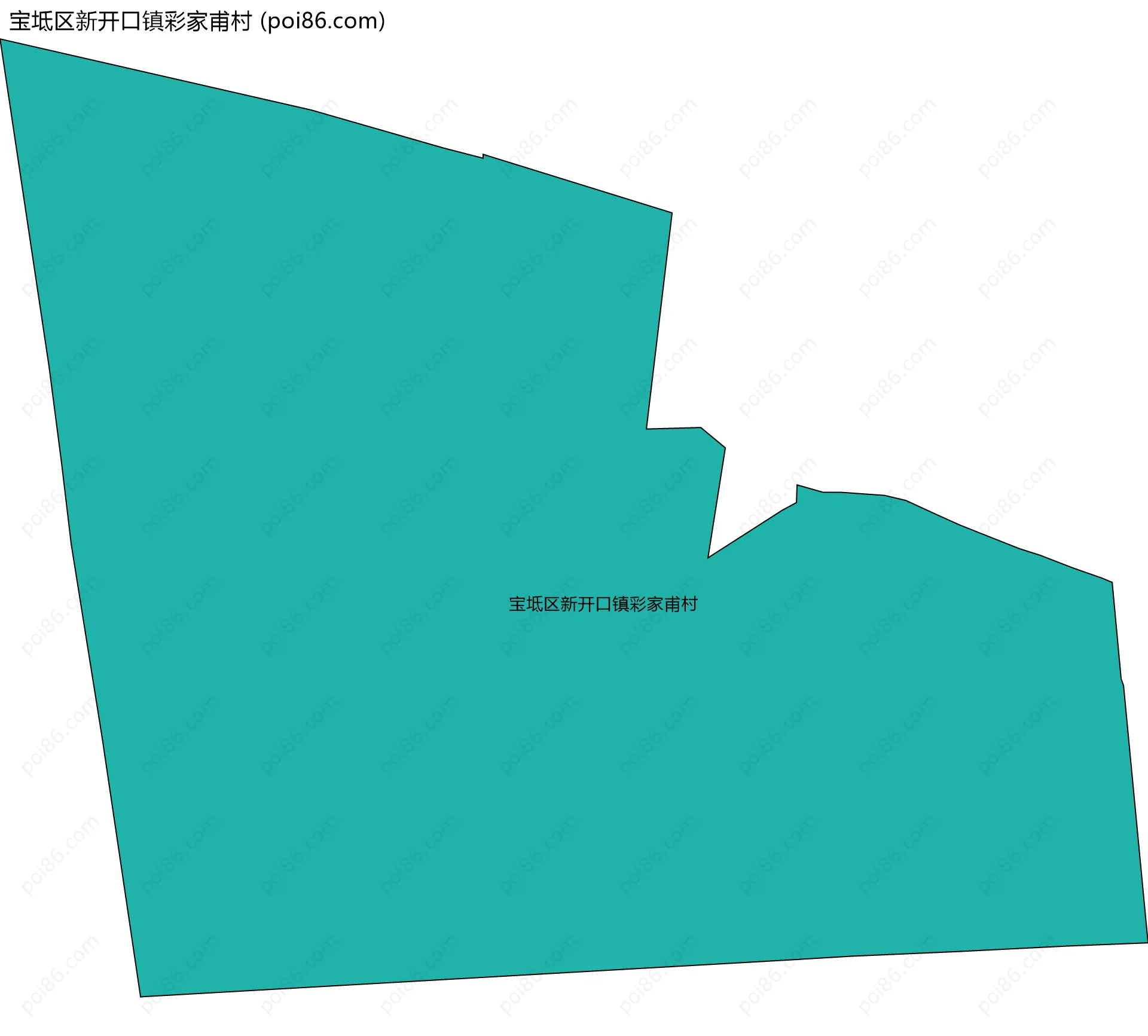宝坻区新开口镇彩家甫村边界地图