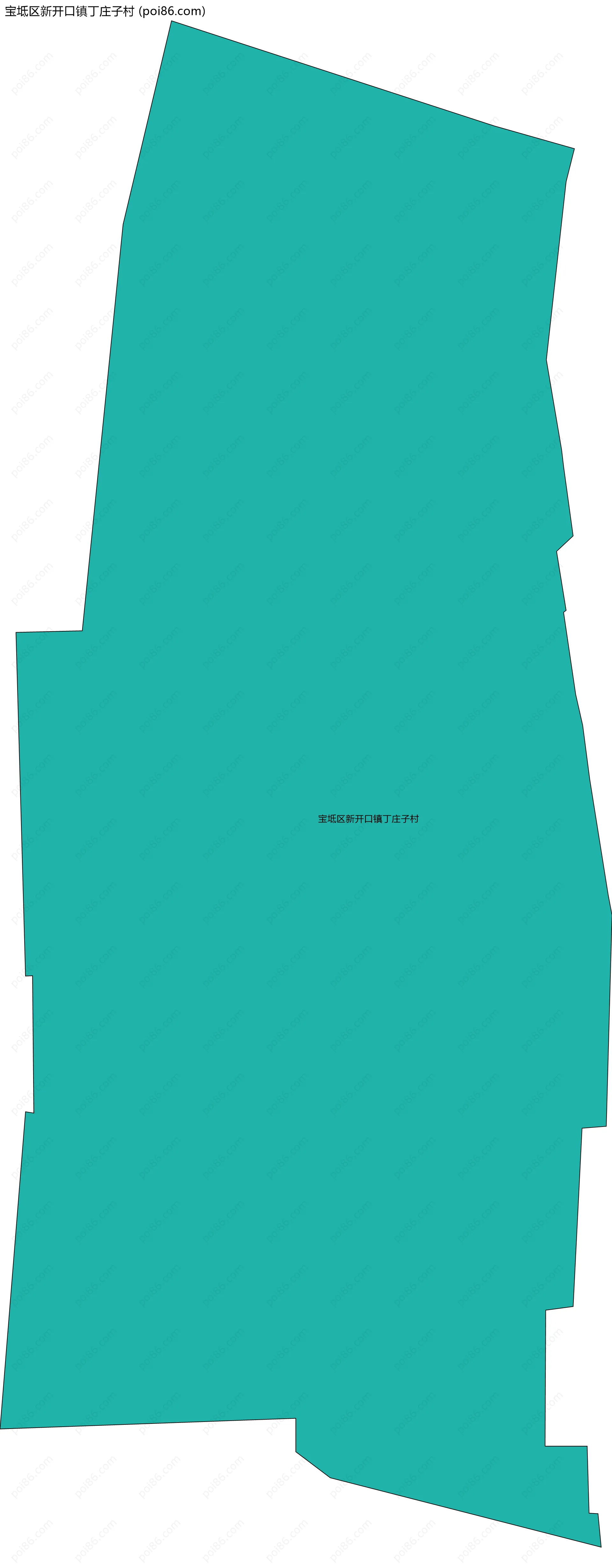 宝坻区新开口镇丁庄子村边界地图