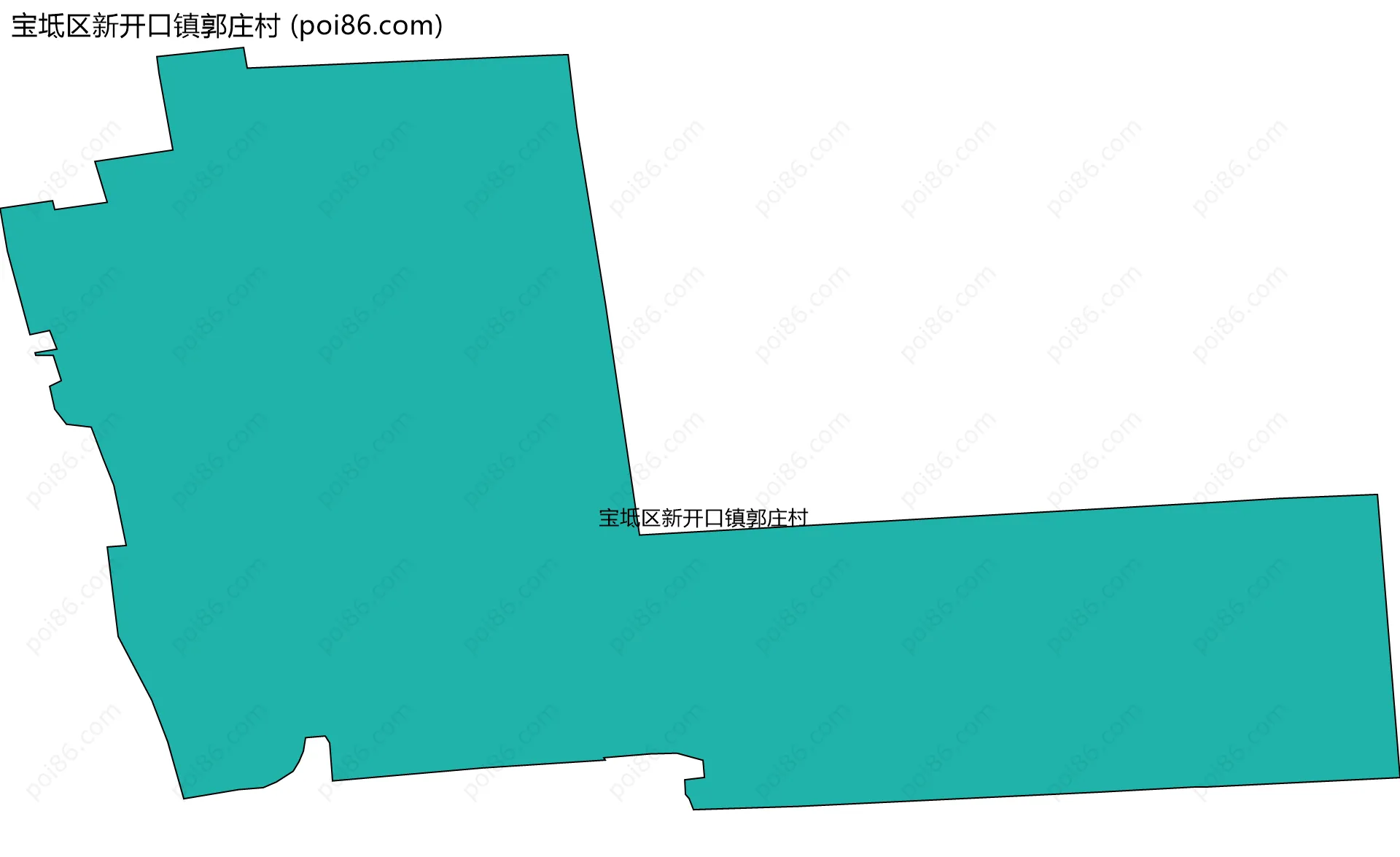 宝坻区新开口镇郭庄村边界地图