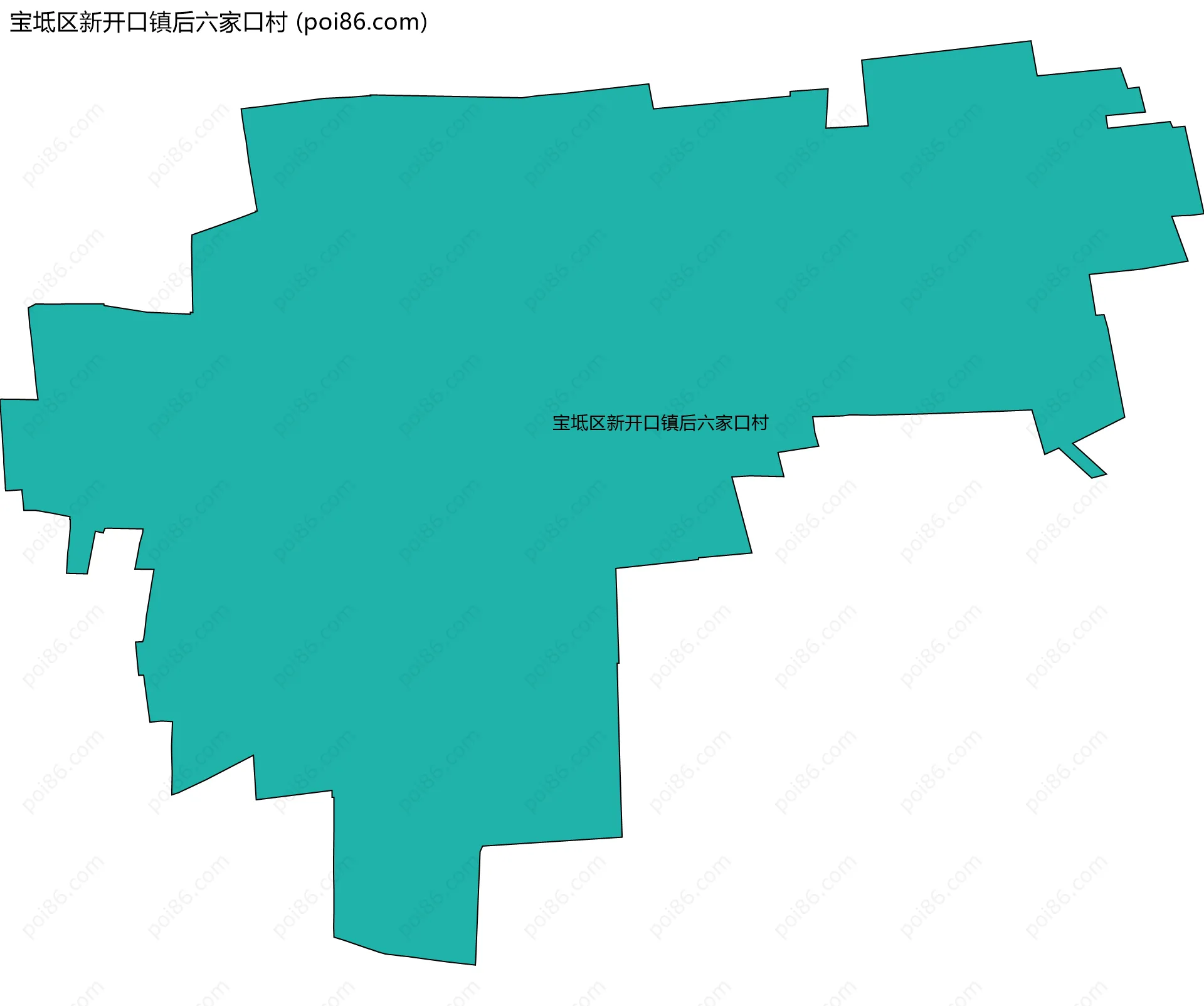 宝坻区新开口镇后六家口村边界地图