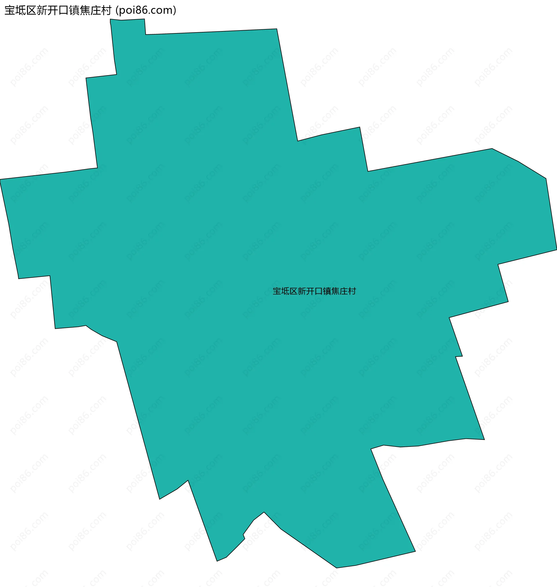 宝坻区新开口镇焦庄村边界地图