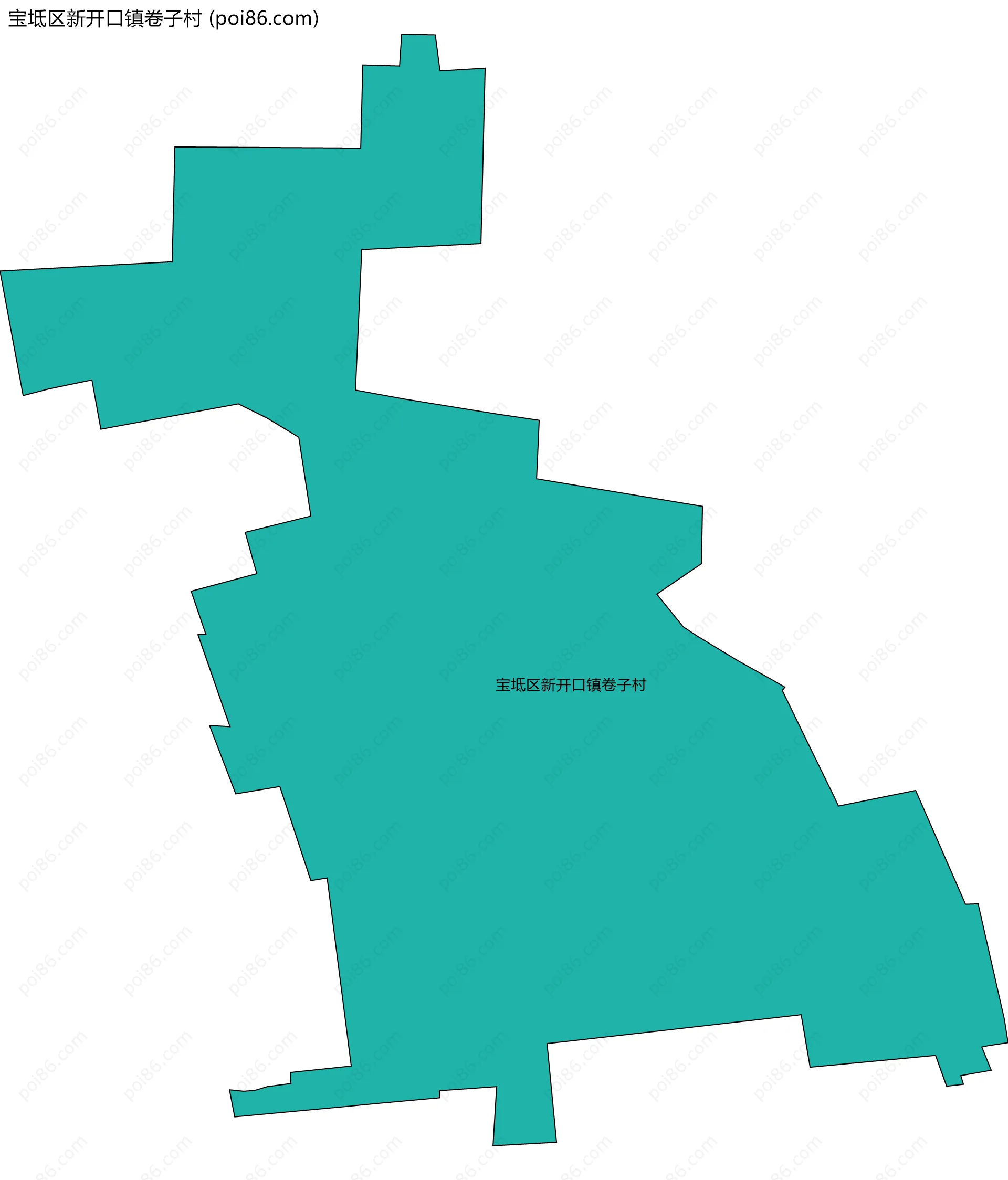 宝坻区新开口镇卷子村边界地图