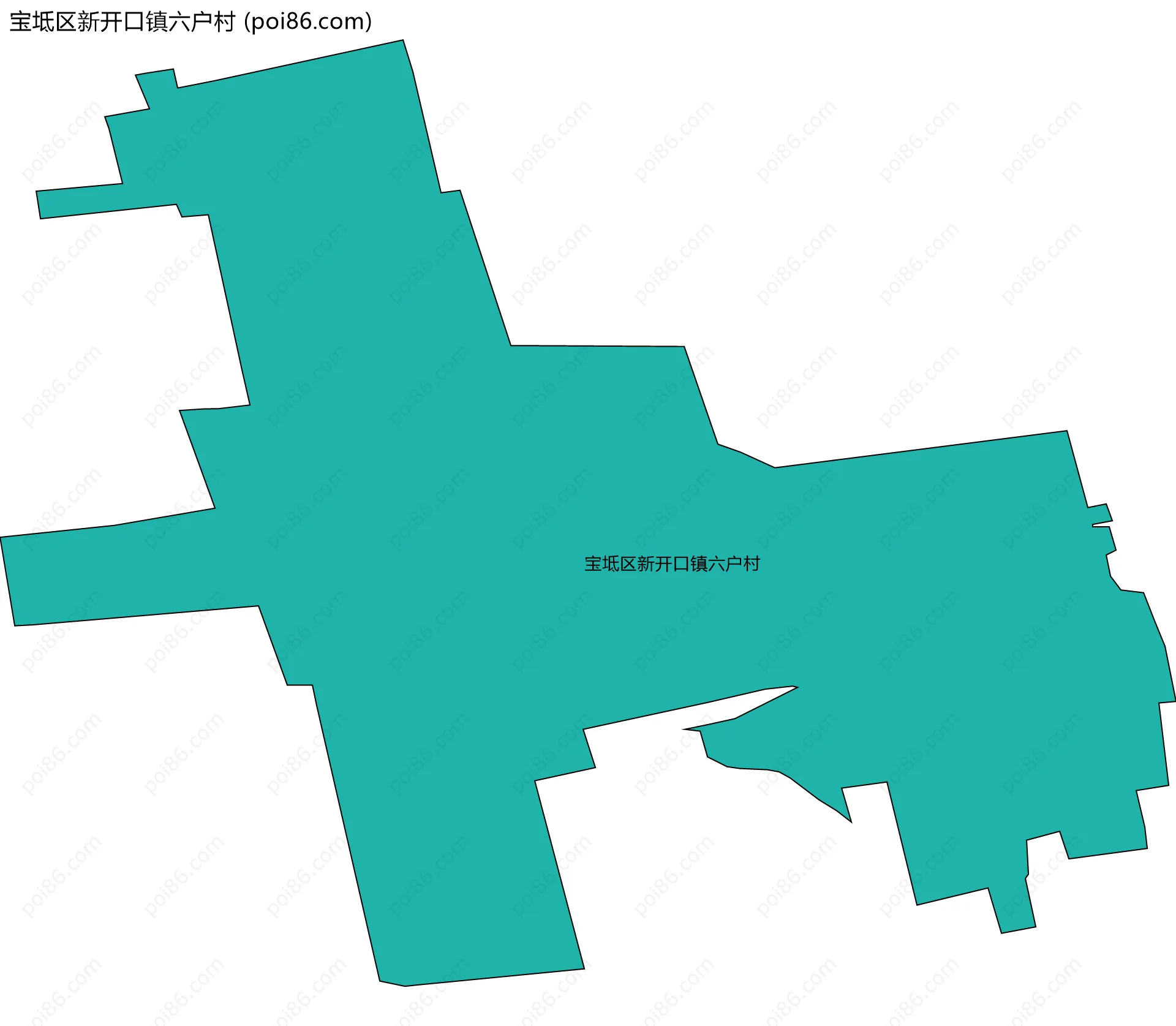宝坻区新开口镇六户村边界地图