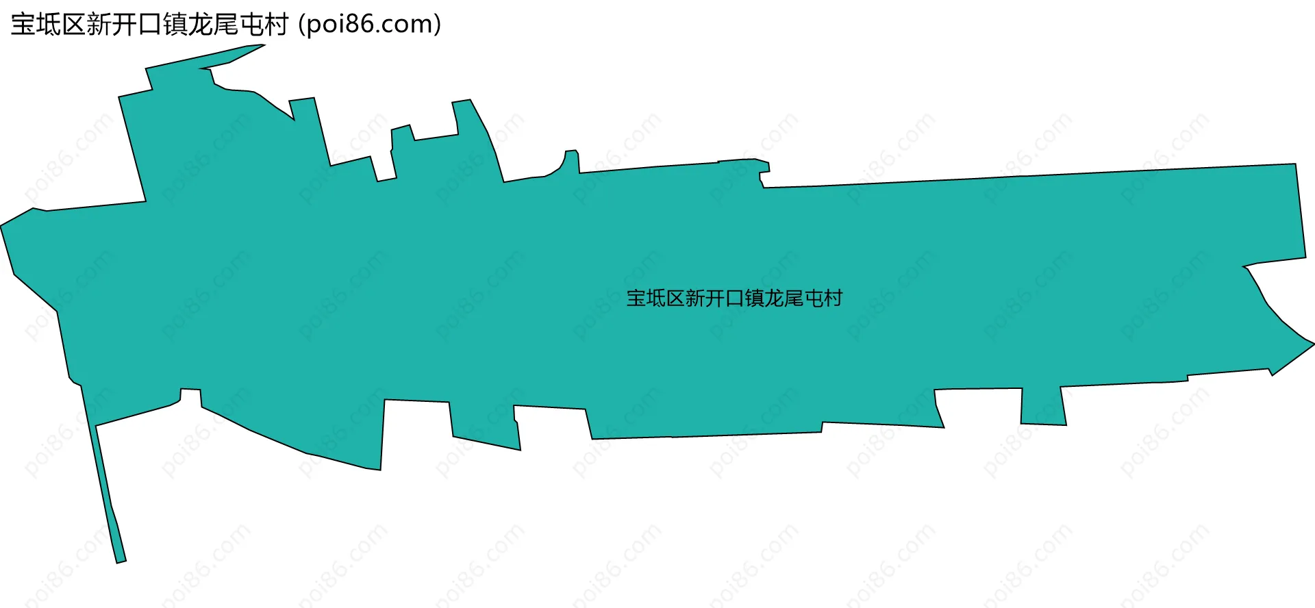 宝坻区新开口镇龙尾屯村边界地图