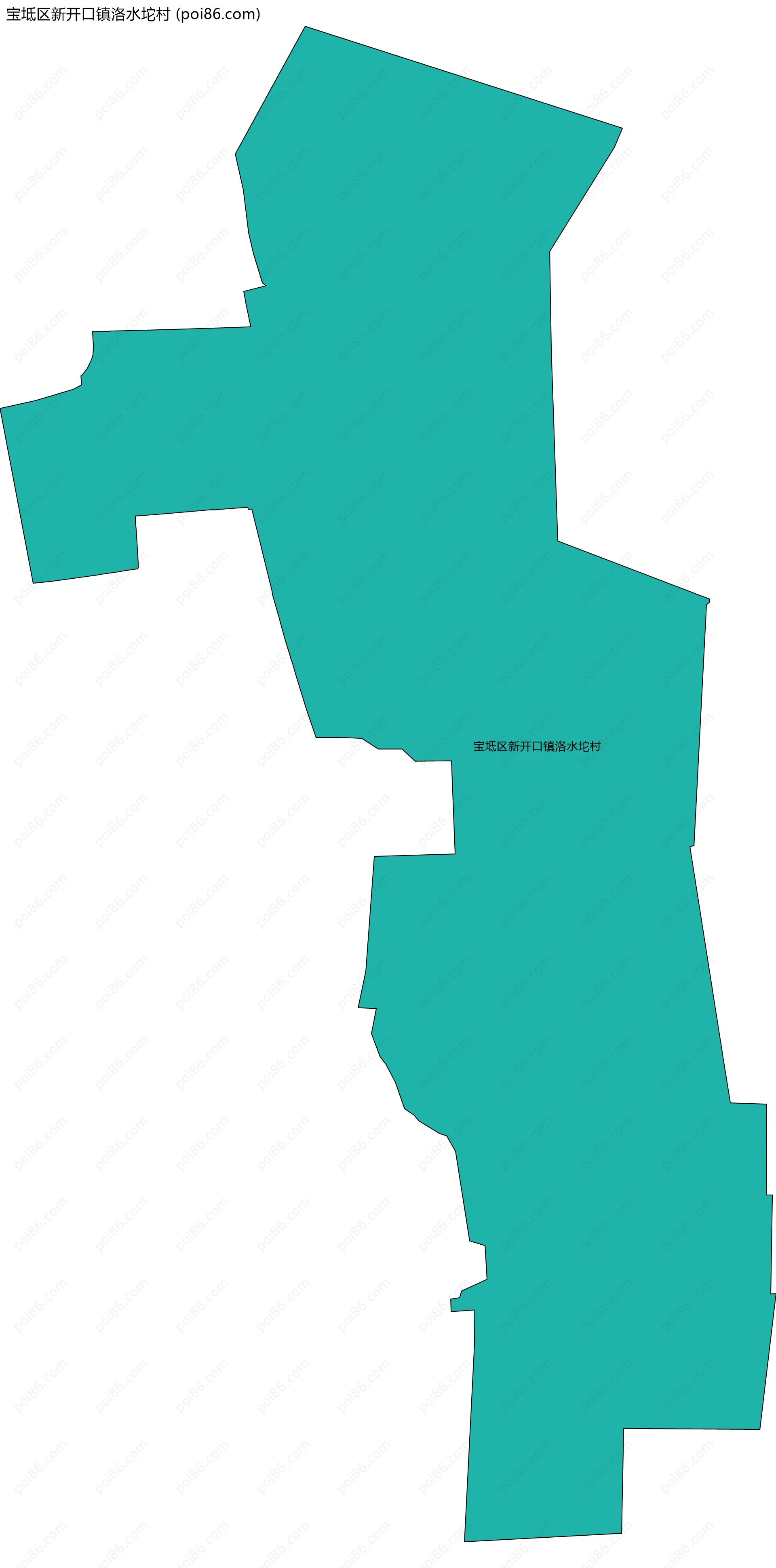 宝坻区新开口镇洛水坨村边界地图