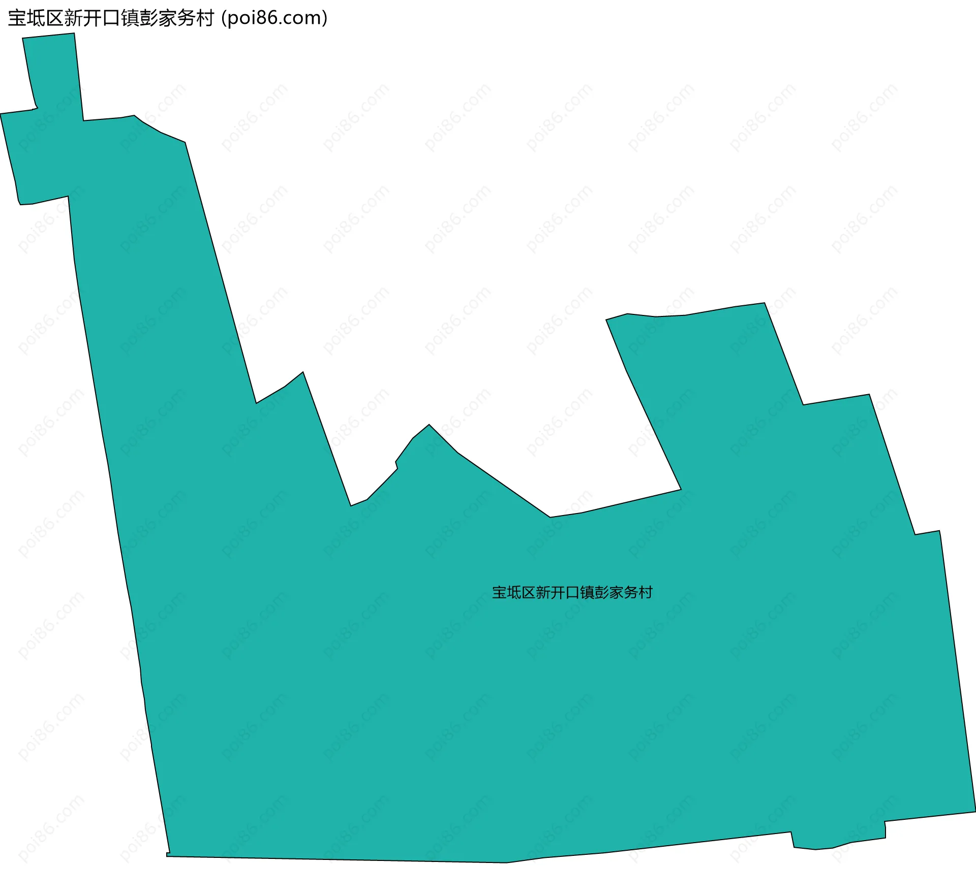 宝坻区新开口镇彭家务村边界地图