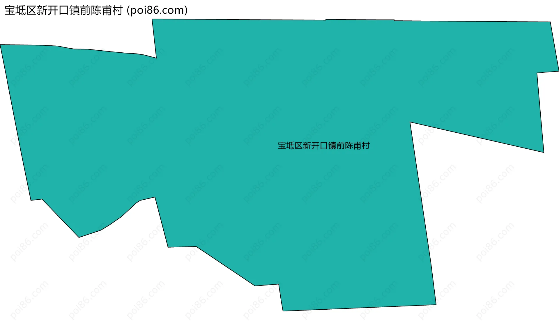 宝坻区新开口镇前陈甫村边界地图