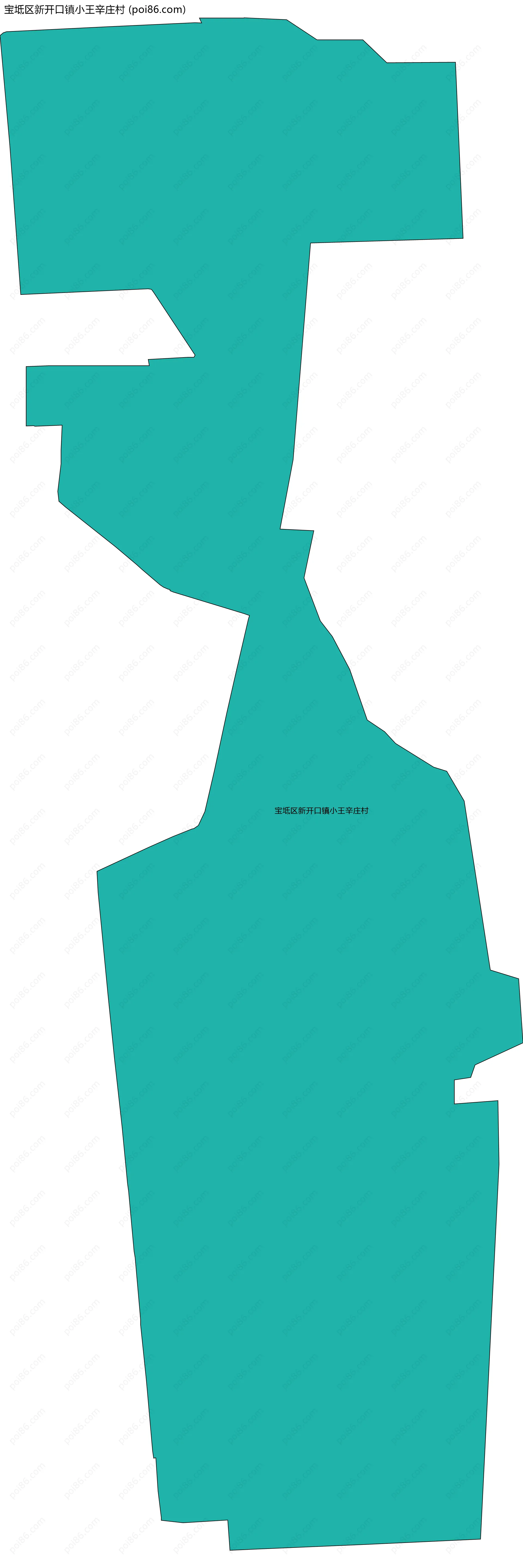 宝坻区新开口镇小王辛庄村边界地图