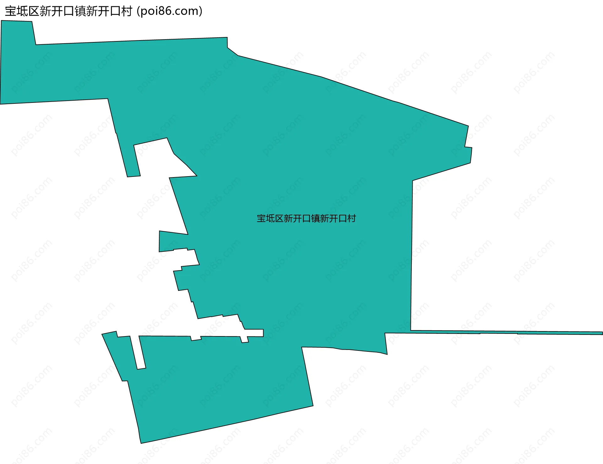宝坻区新开口镇新开口村边界地图