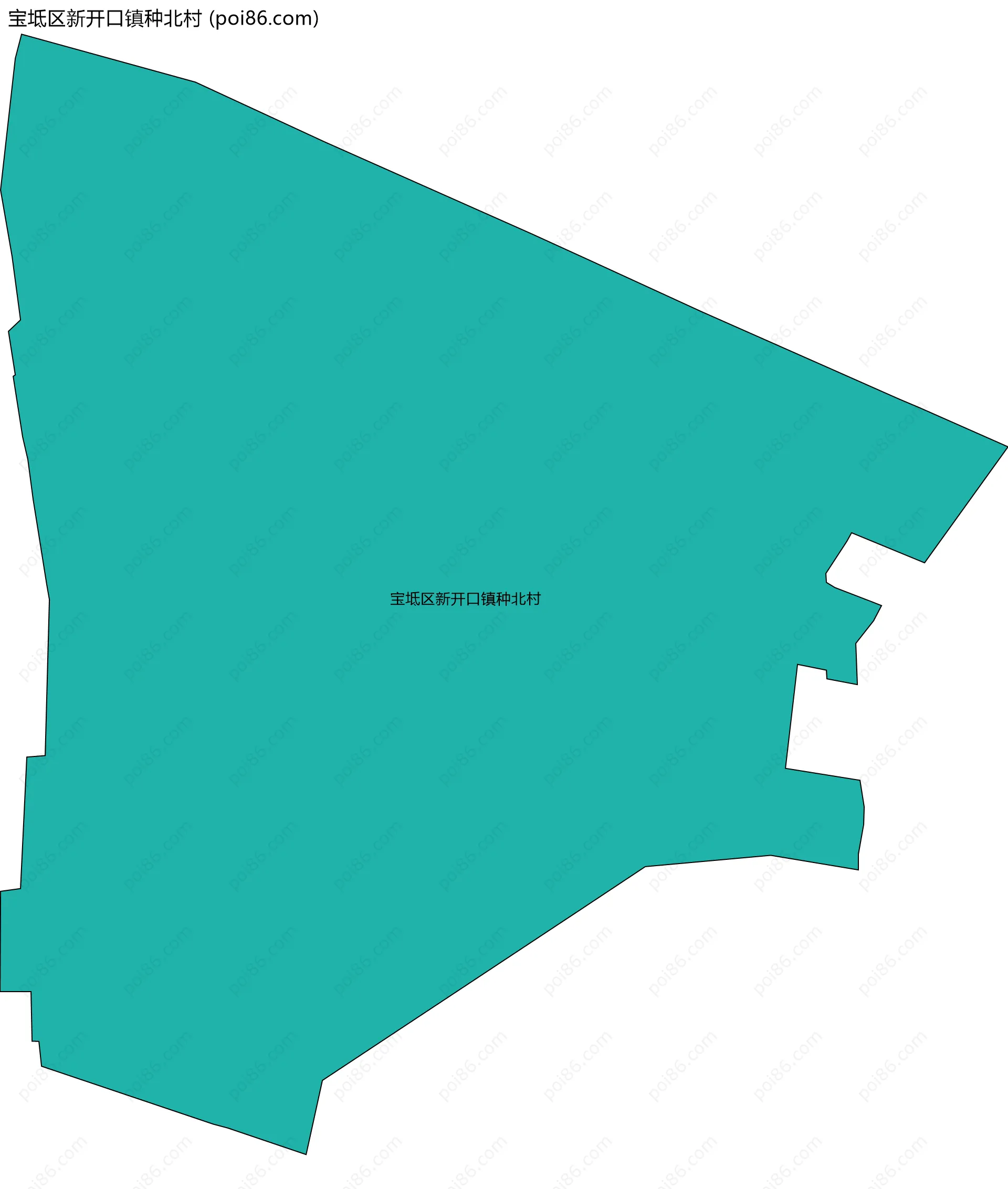 宝坻区新开口镇种北村边界地图