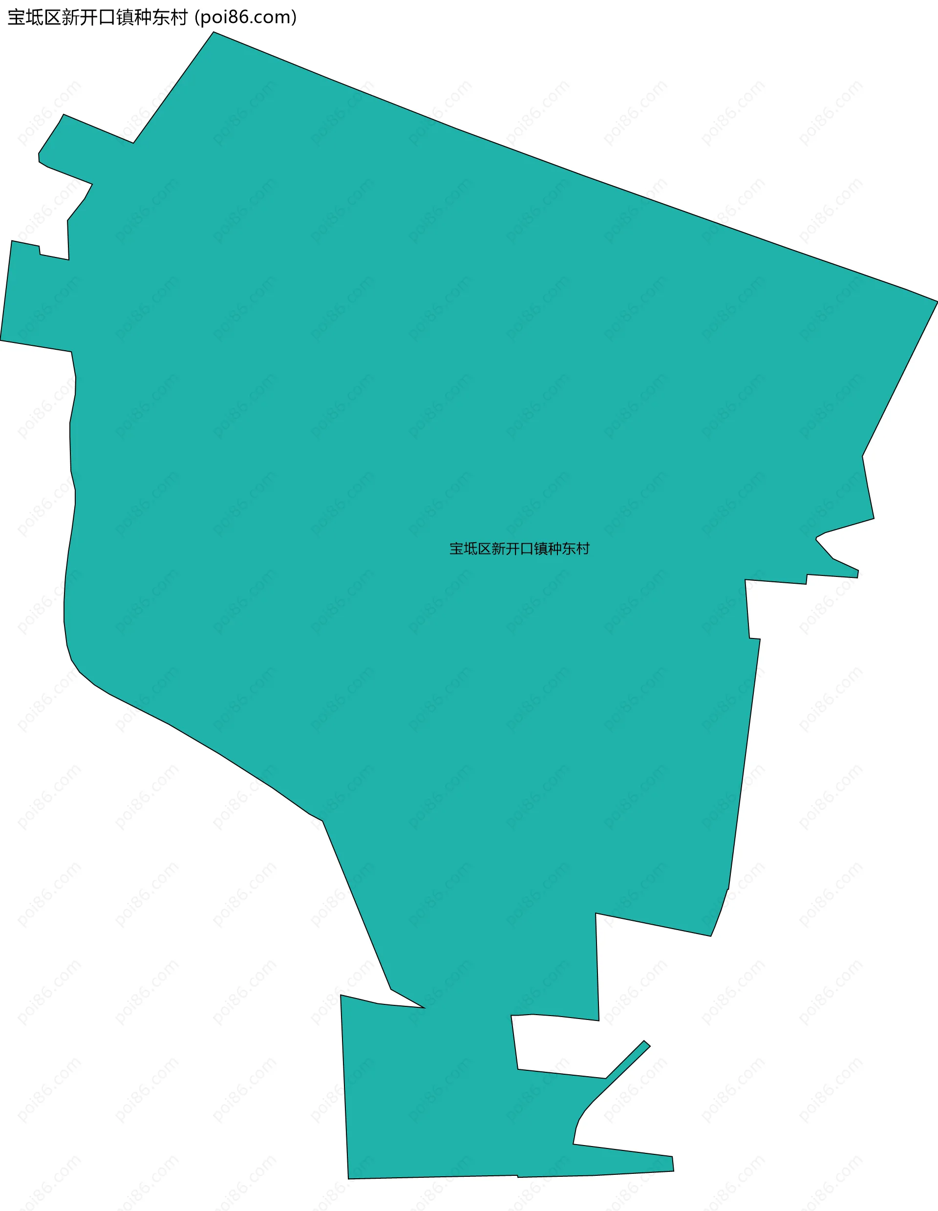 宝坻区新开口镇种东村边界地图