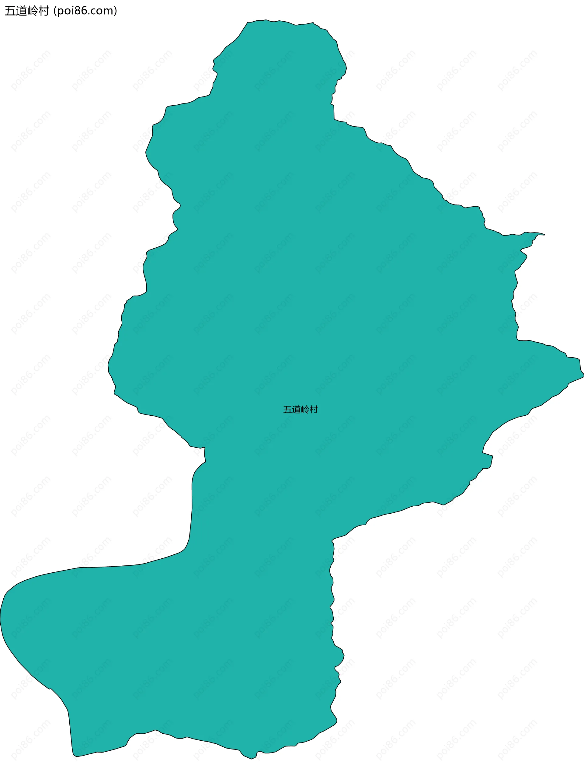 五道岭村边界地图