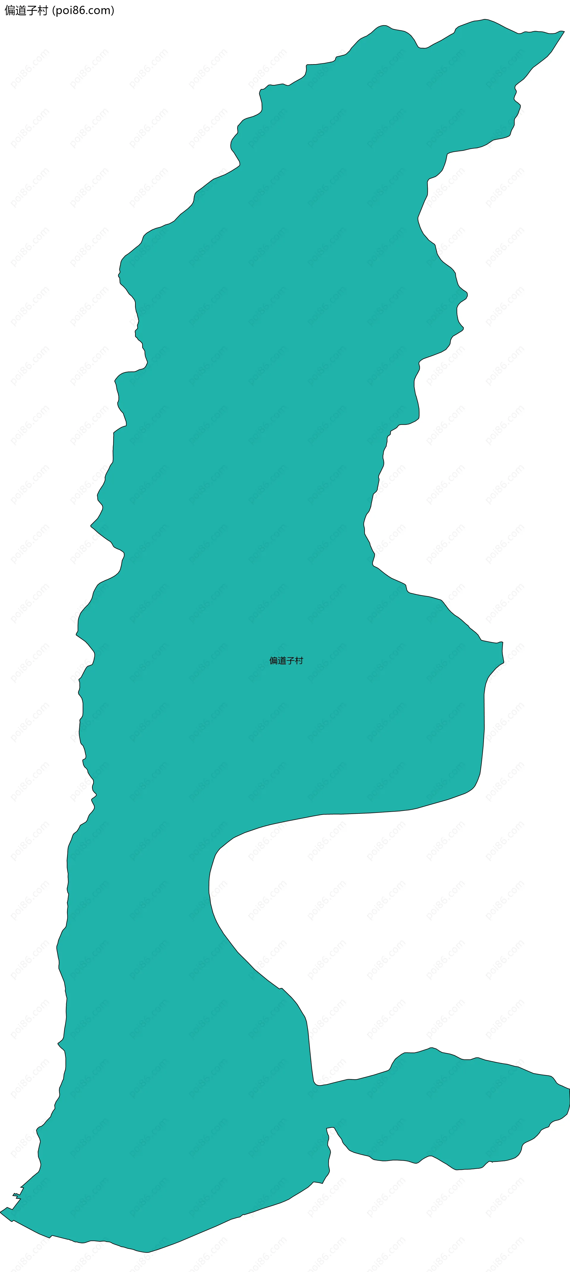 偏道子村边界地图