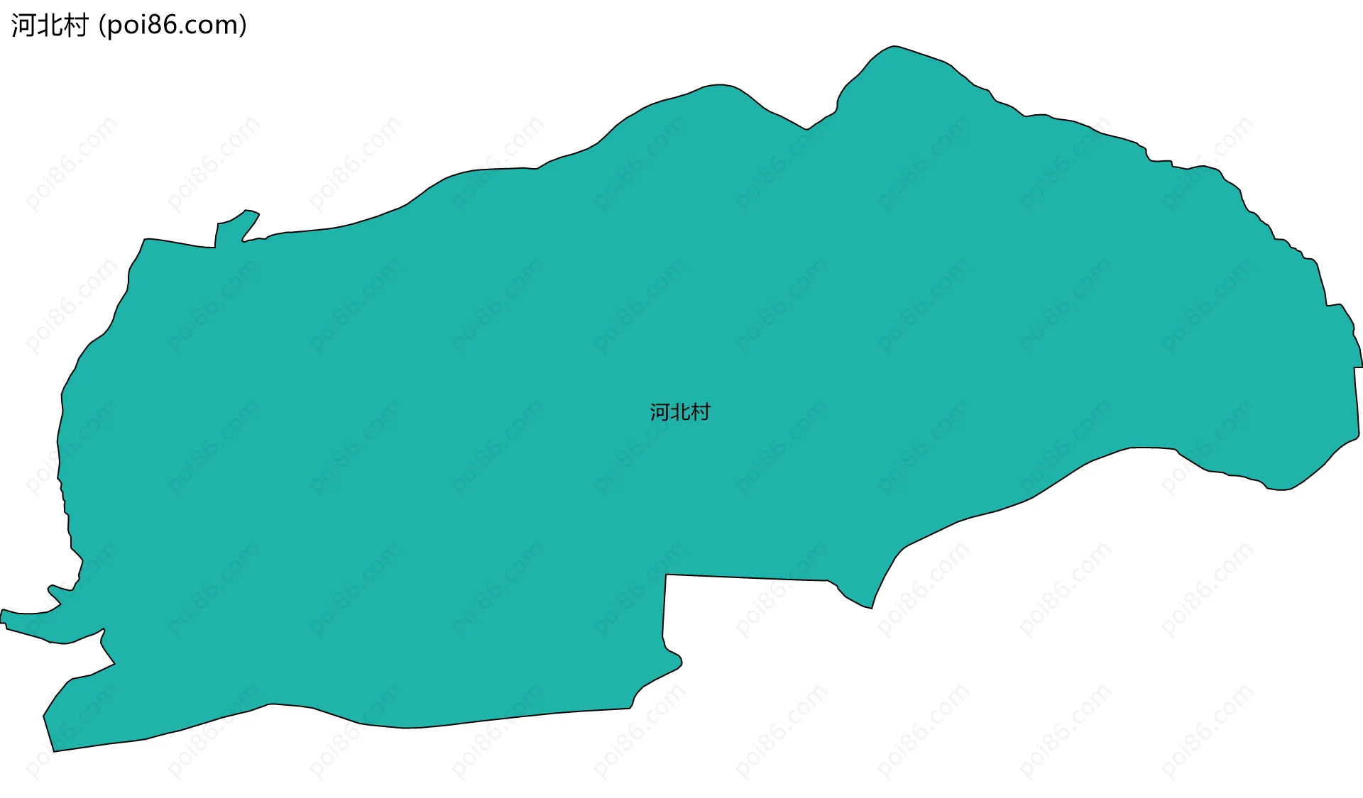 河北村边界地图