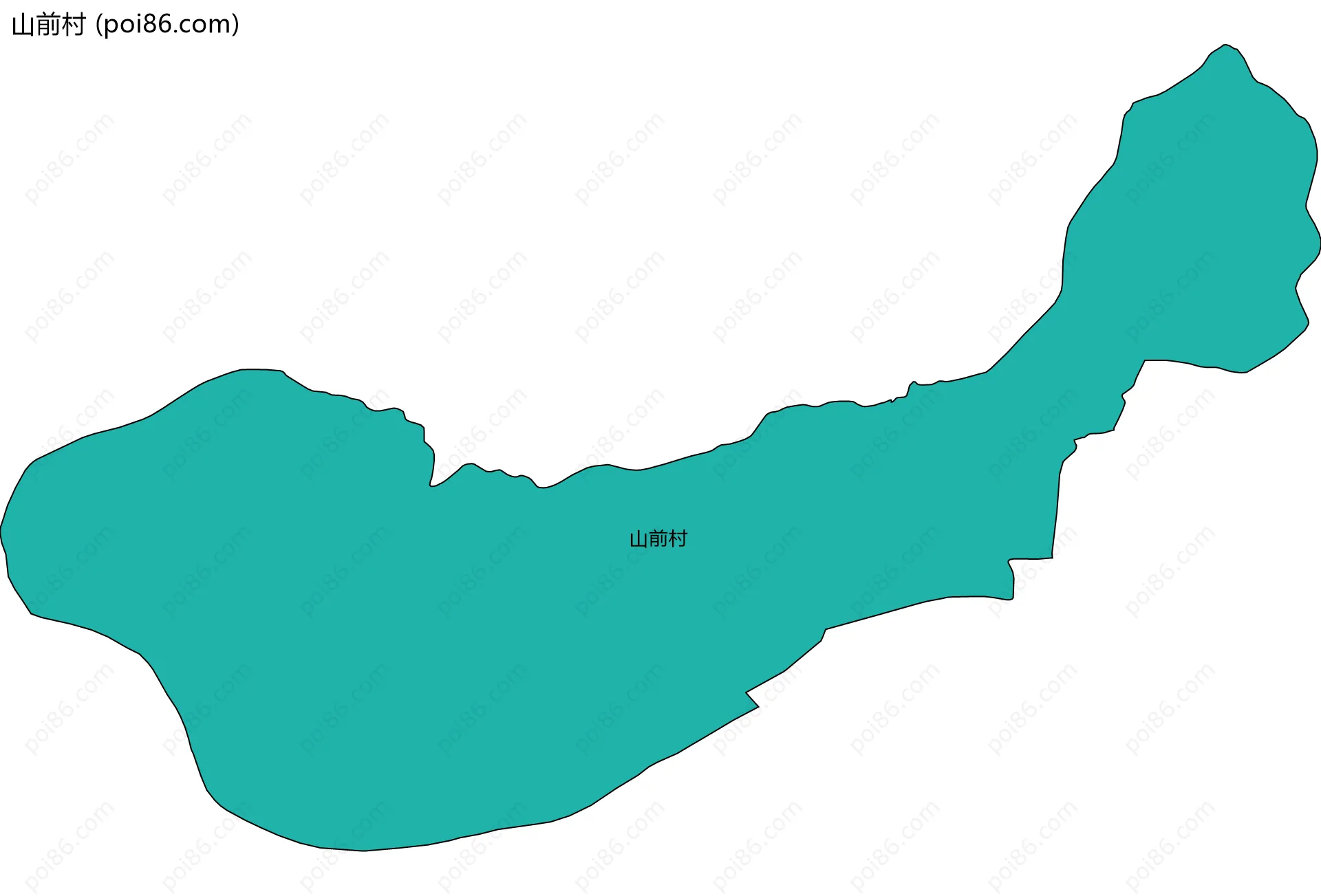 山前村边界地图
