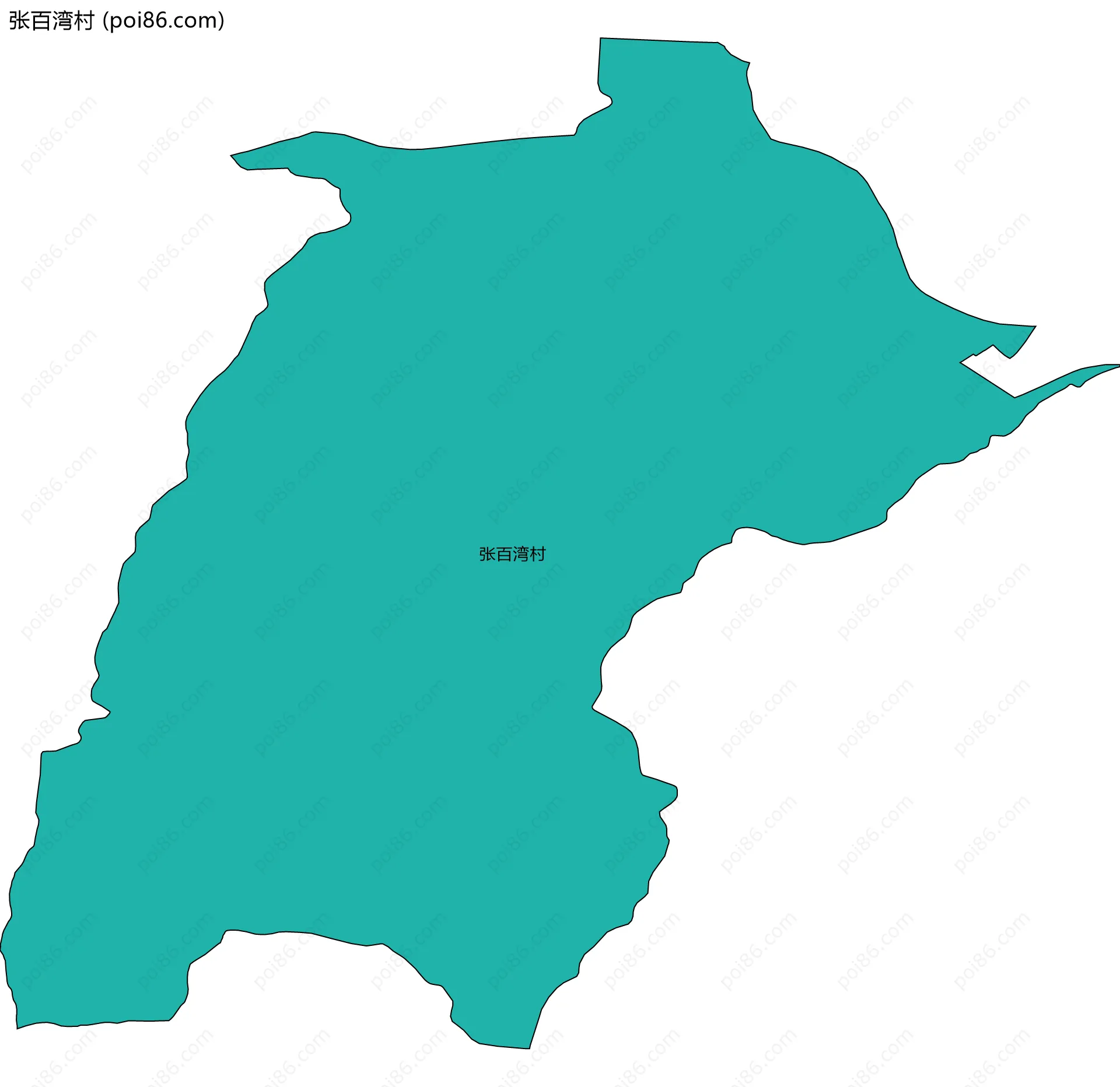 张百湾村边界地图