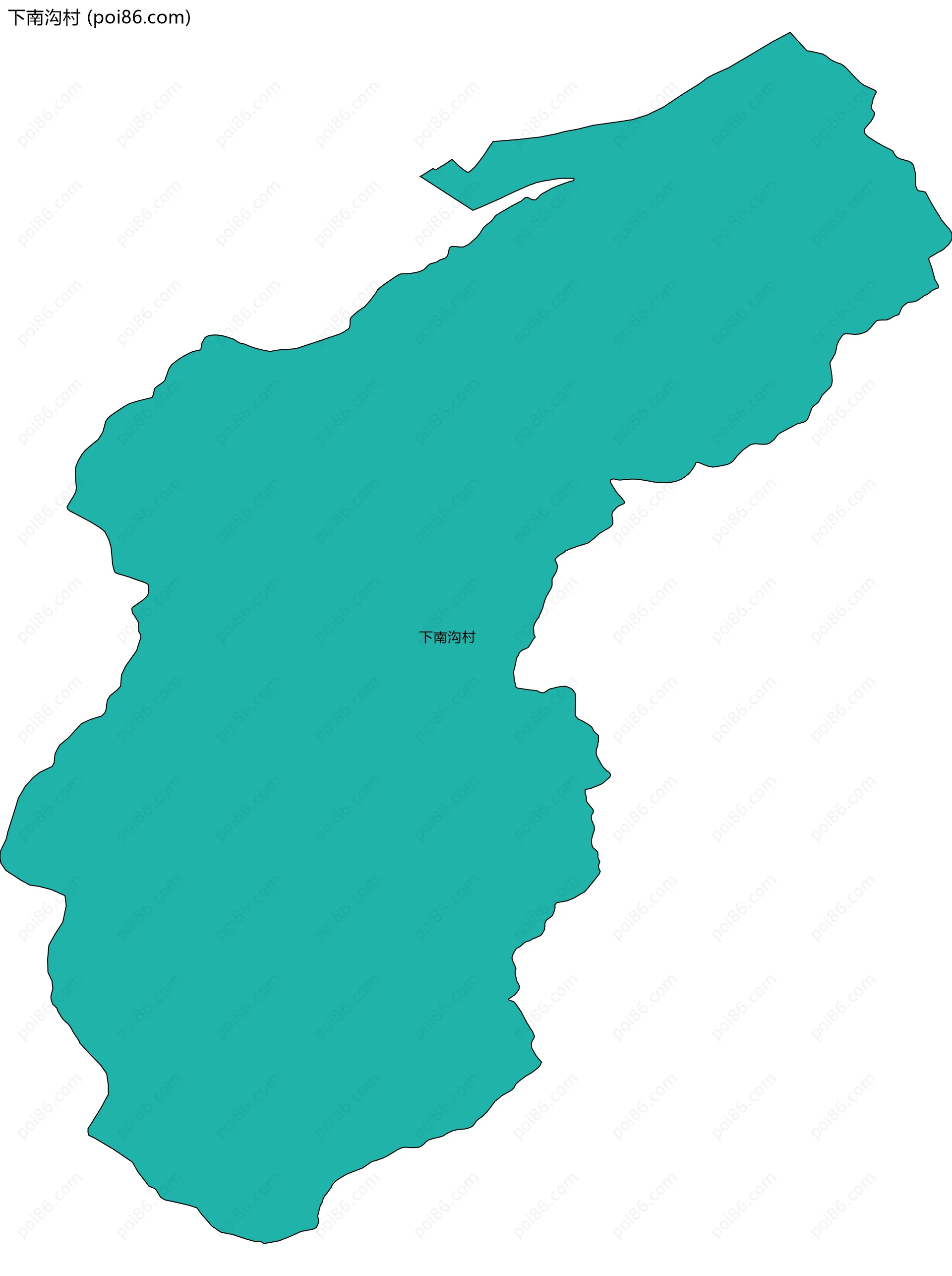 下南沟村边界地图