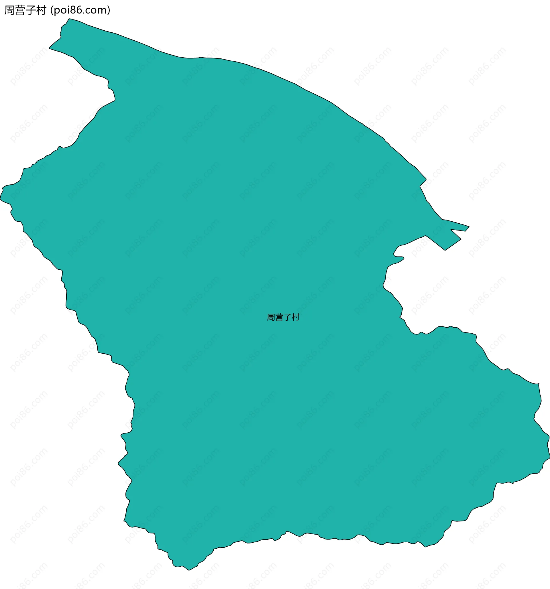 周营子村边界地图