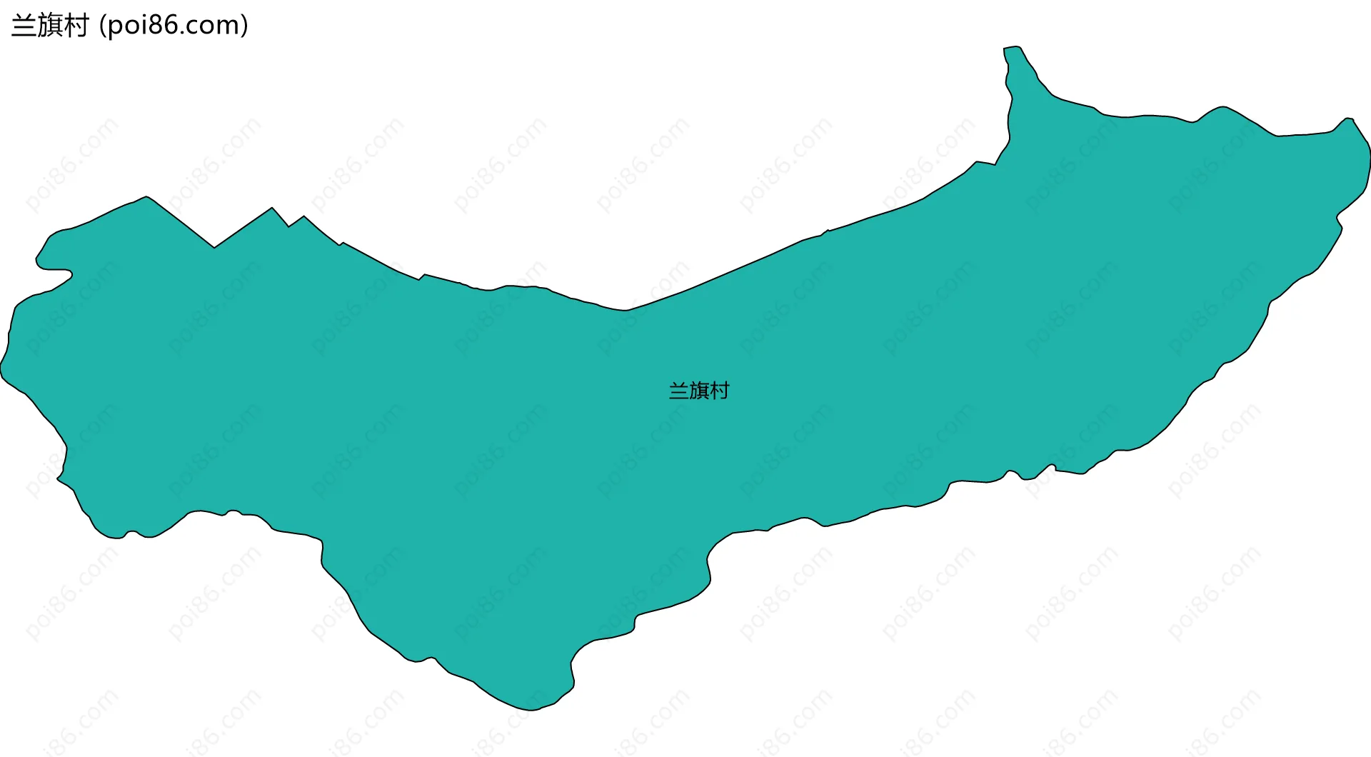 兰旗村边界地图