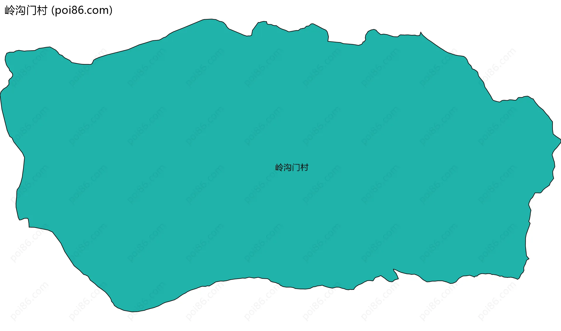 岭沟门村边界地图