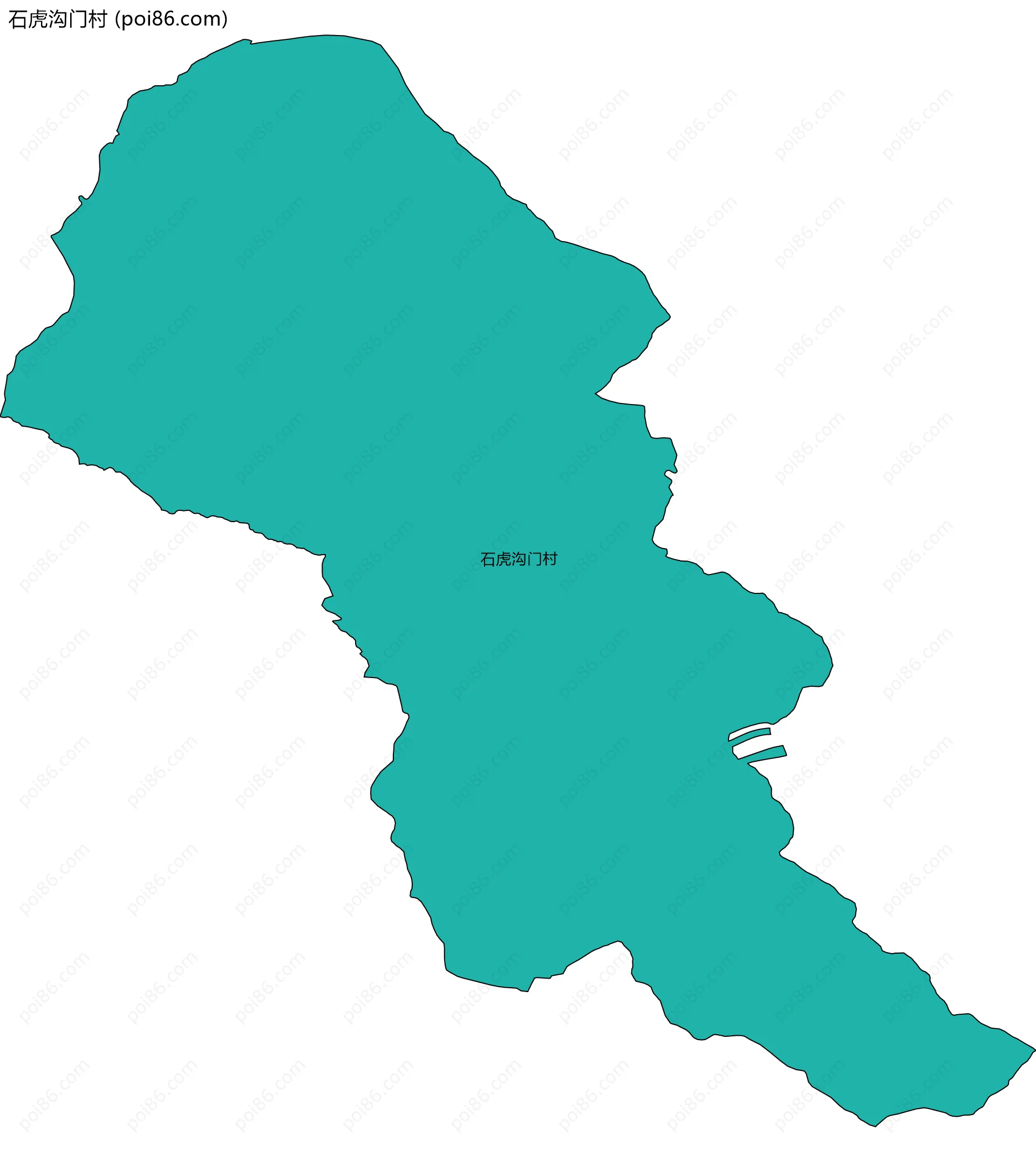 石虎沟门村边界地图