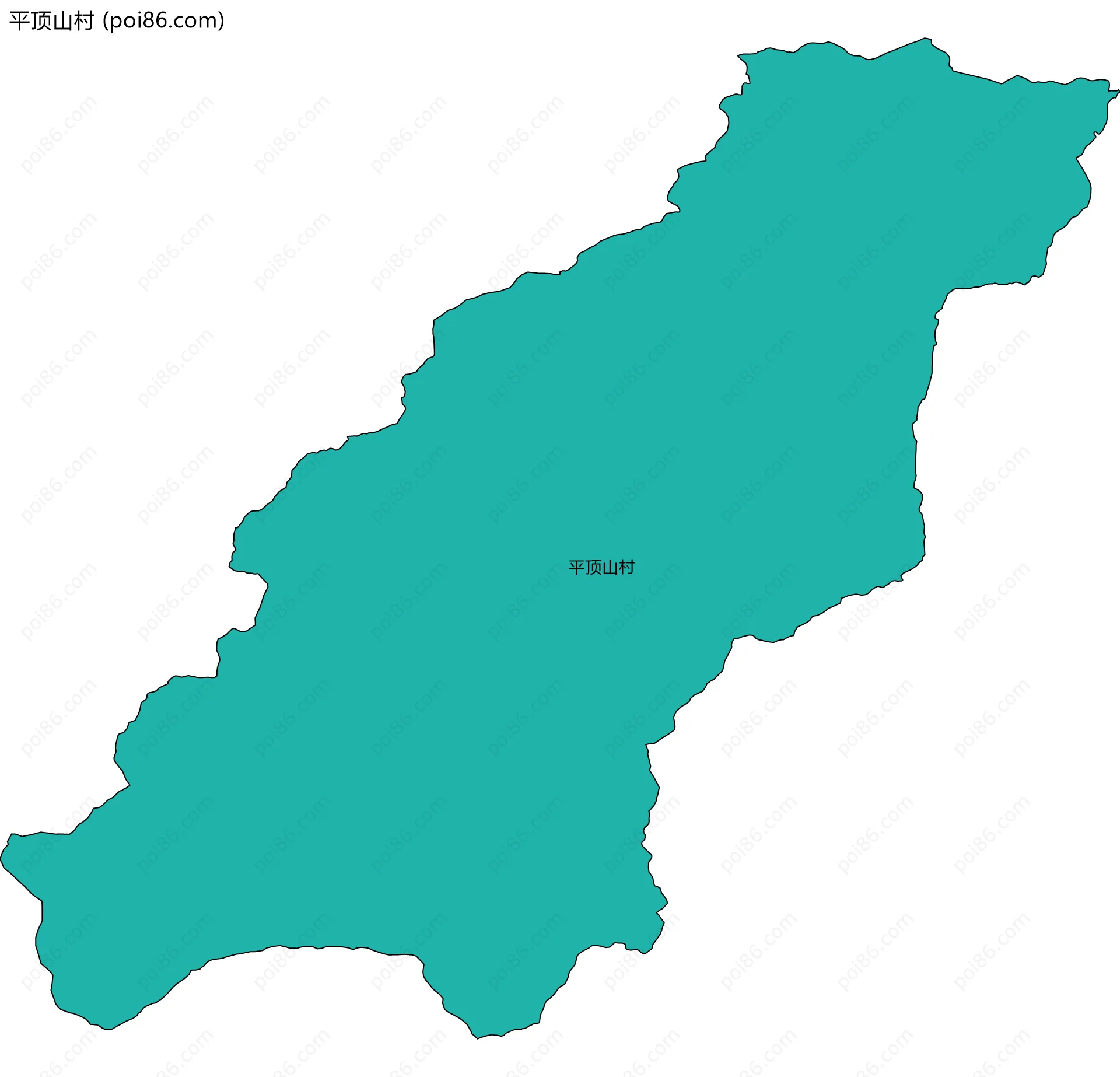 平顶山村边界地图